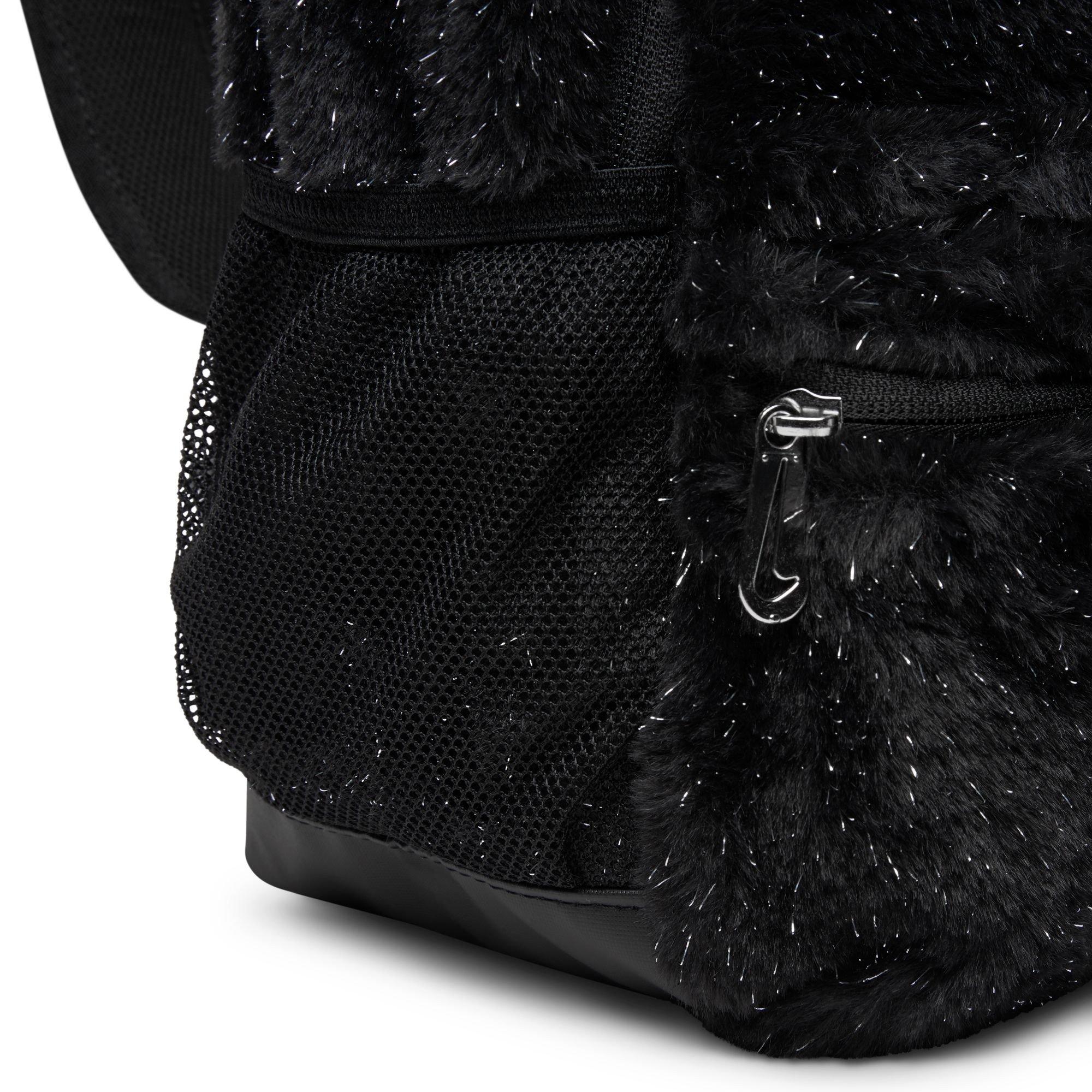 Black/Blk/White - Nike - Faux Fur Juniors Backpack - 9