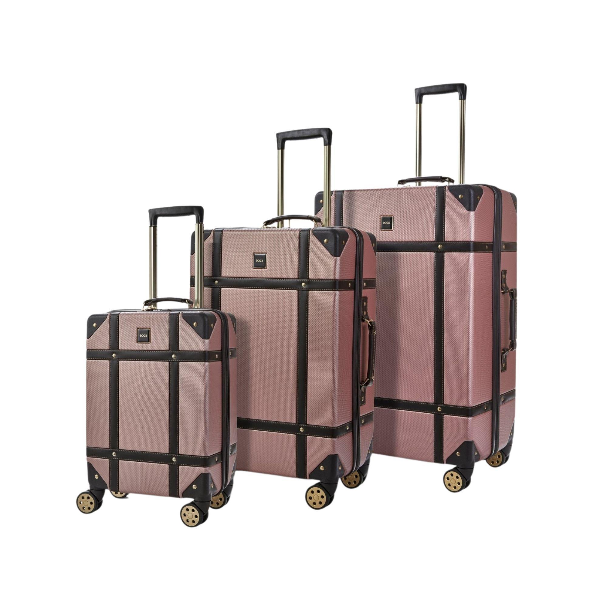 Rock Vintage Suitcases Rose Pink