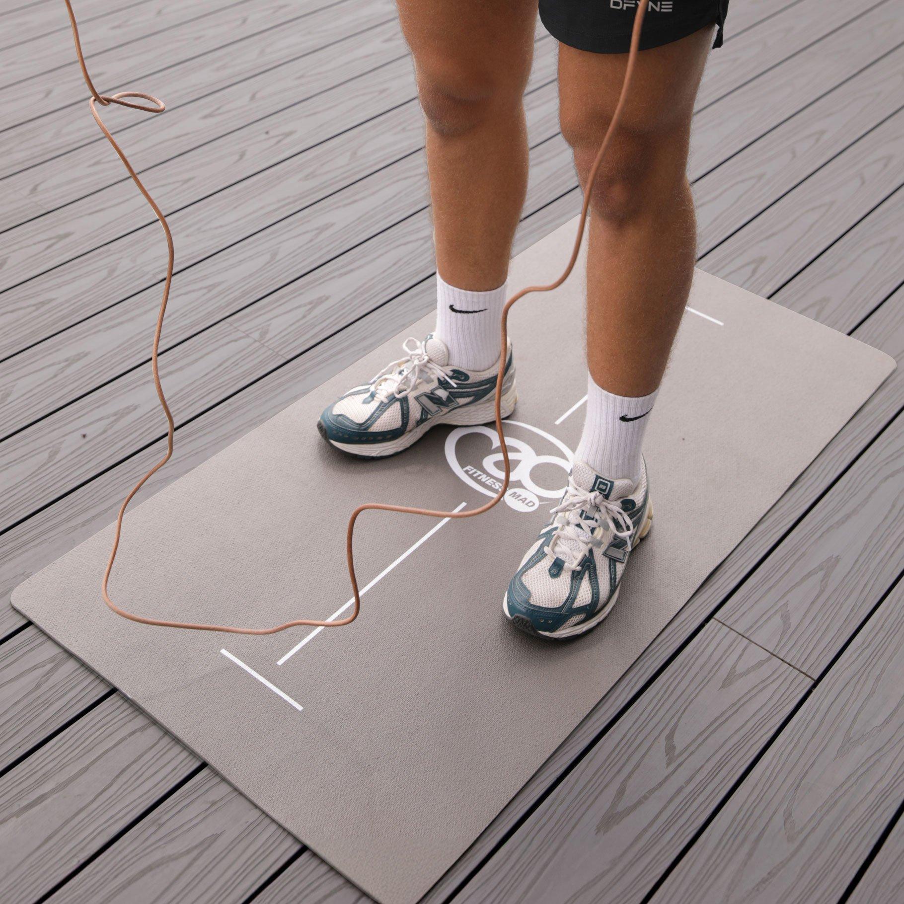 Grey - Fitness-Mad - Skipping Alignment Mat 4.5mm Grey - 2