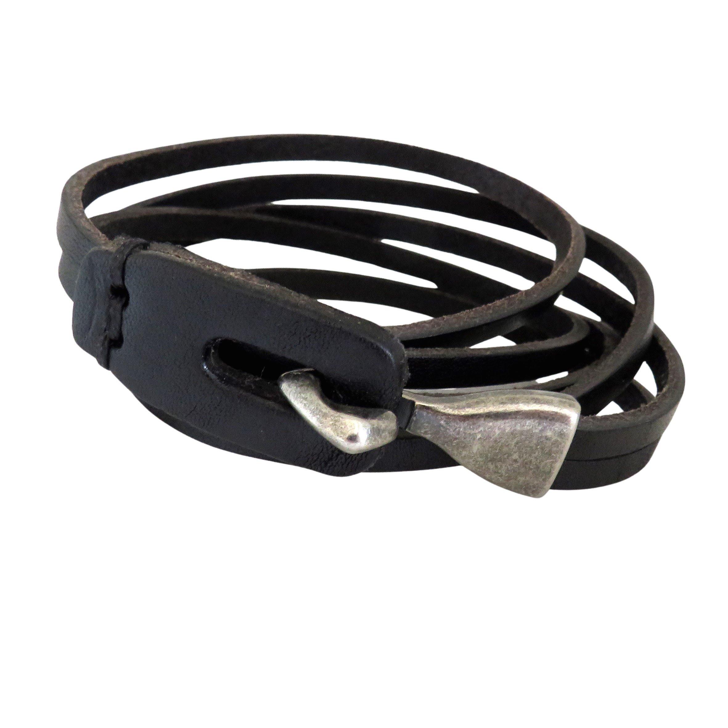 Brown - Aye Do Gifts - Mens Brown Leather Wrap 5639-NP-MWRAPB - 1