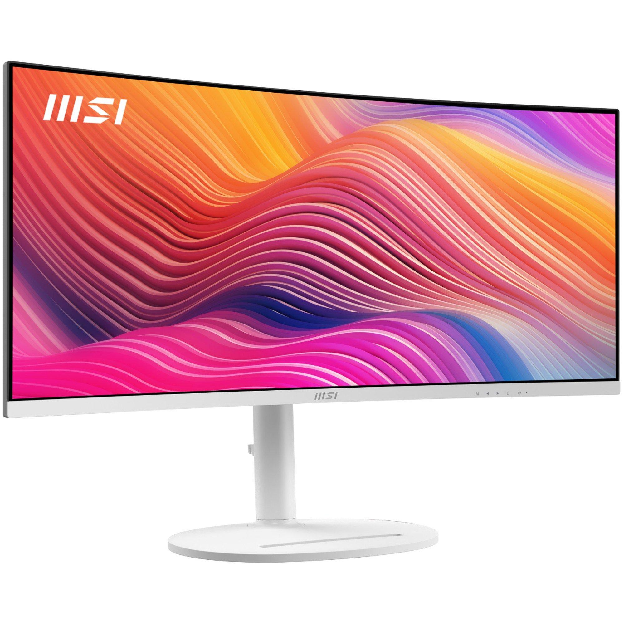 Weiß - MSI - Modern MD342CQPW 34 inch 120Hz UWQHD Curved Monitor - 2