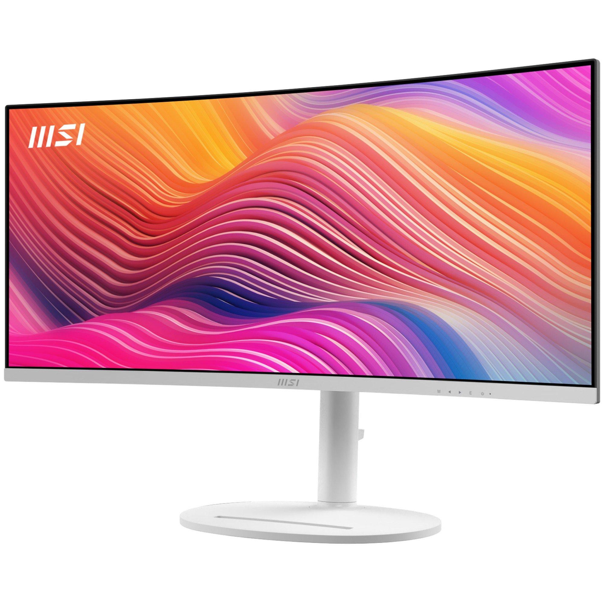 Weiß - MSI - Modern MD342CQPW 34 inch 120Hz UWQHD Curved Monitor - 3