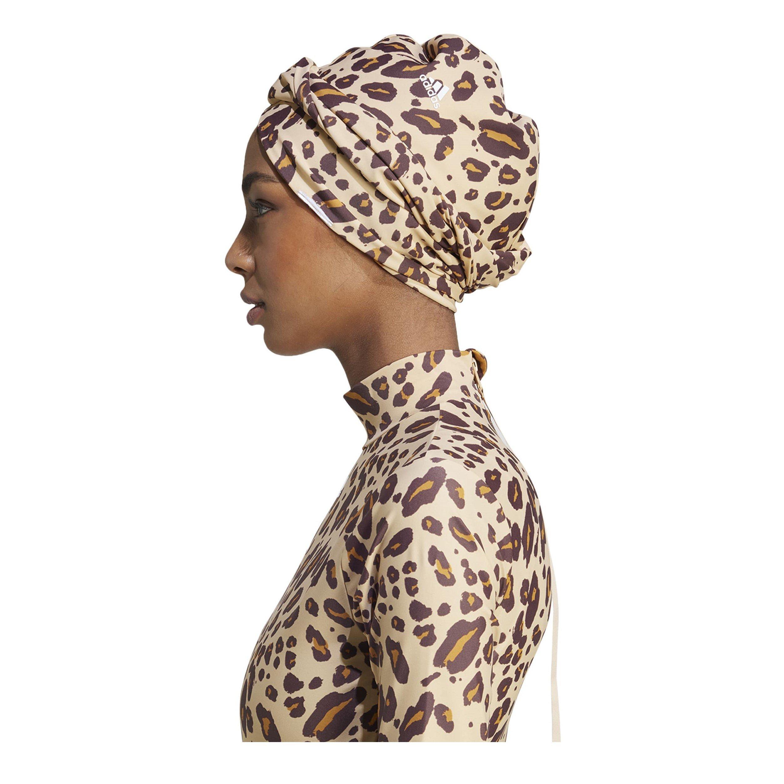 Brun/Hvid - adidas - Solid / Animal-Print Reversible Turban Womens - 2