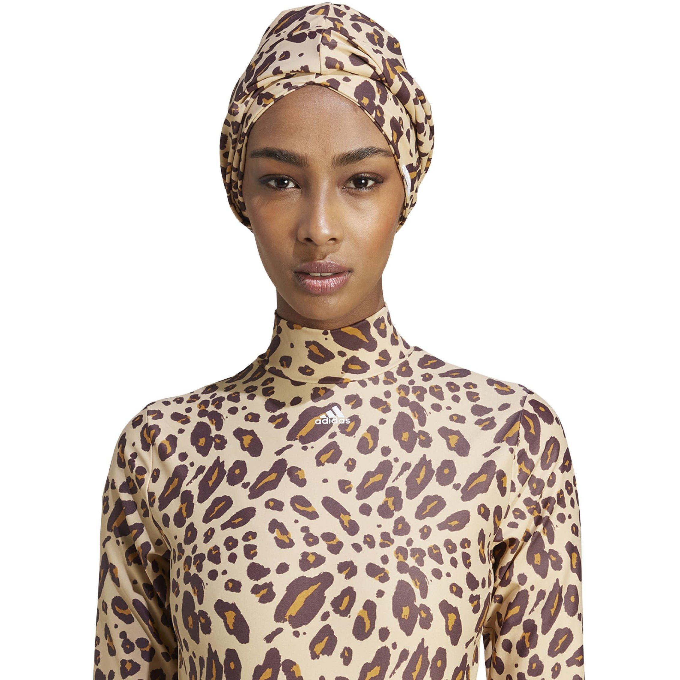 Brun/Hvid - adidas - Solid / Animal-Print Reversible Turban Womens - 5
