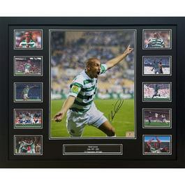 AllStarSignings Ltd Henrik Larsson signed Celtic photograph