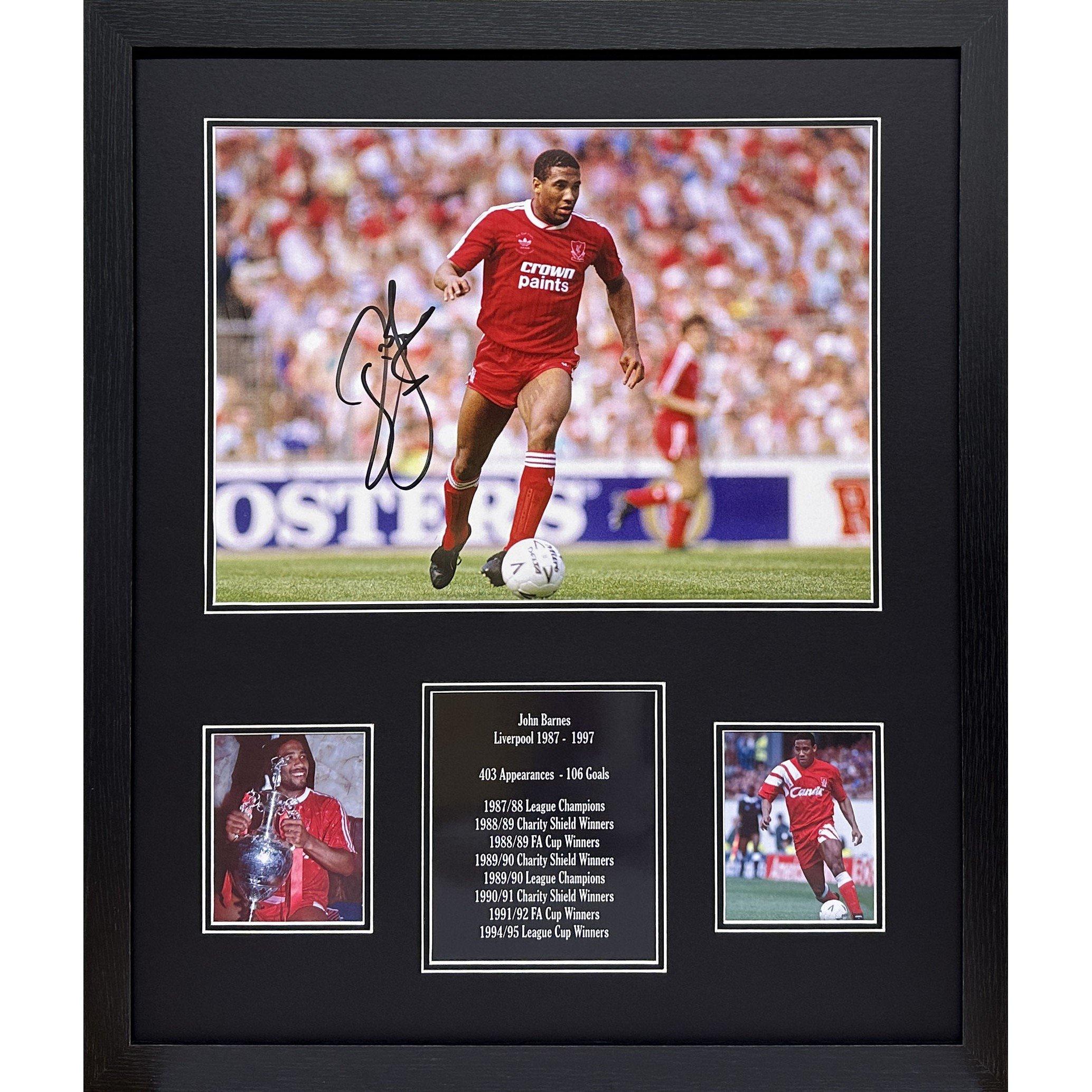 Red - AllStarSignings Ltd - John Barnes signed Liverpool 16x12 inch photo - 1