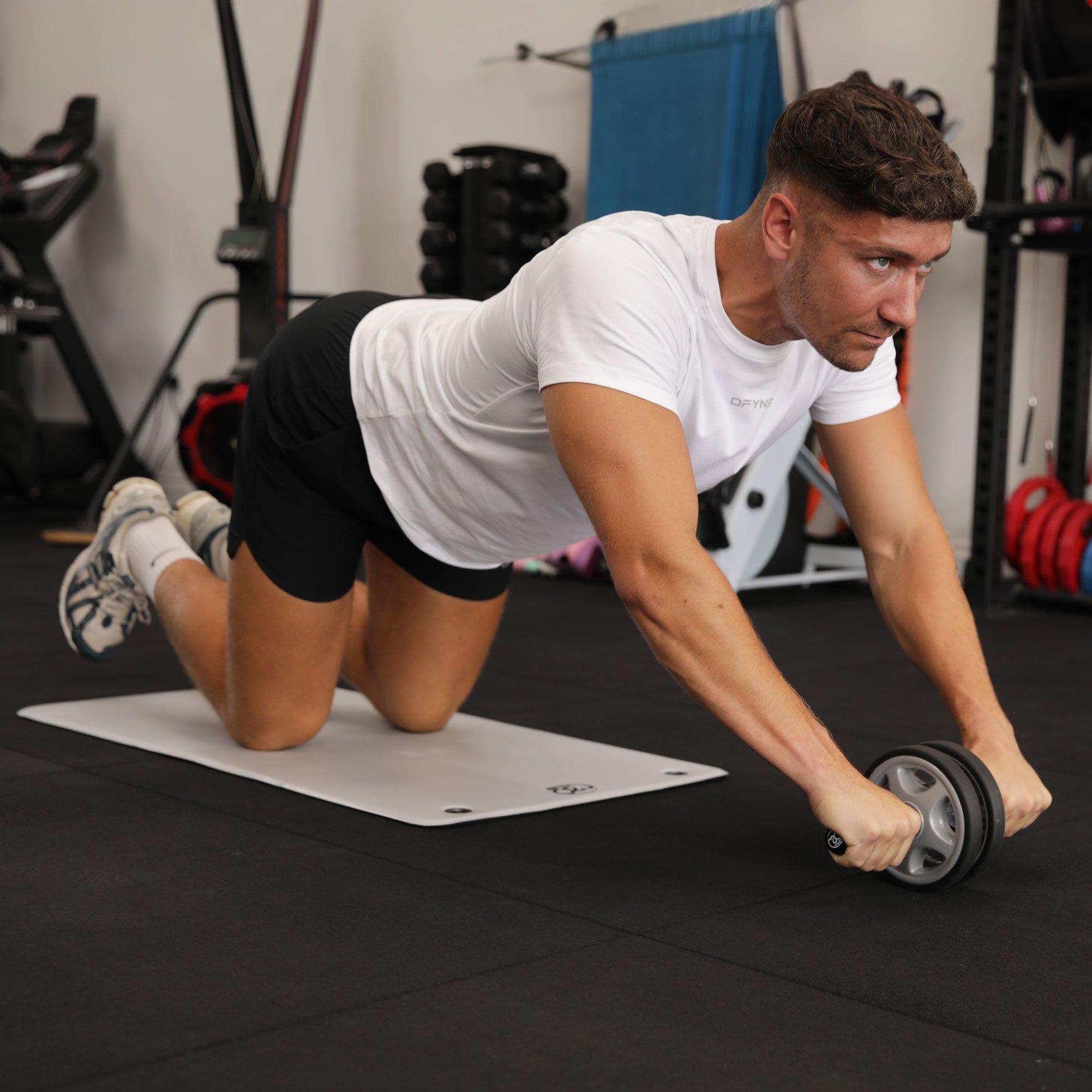 Black - Fitness-Mad - TPE Duo Ab Wheel - 2