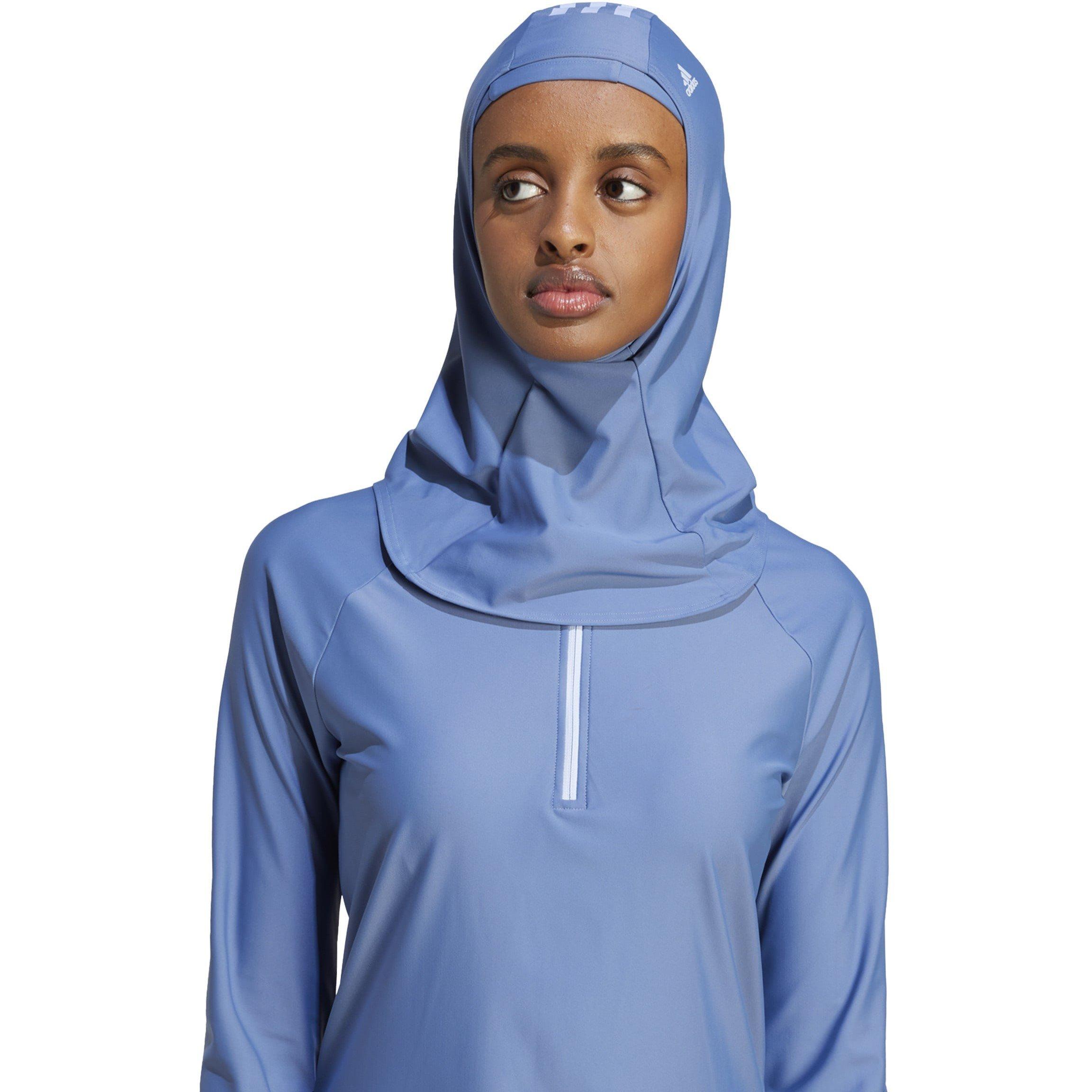 Crew Blue - adidas - 3-Stripes Swim Hijab Womens - 7