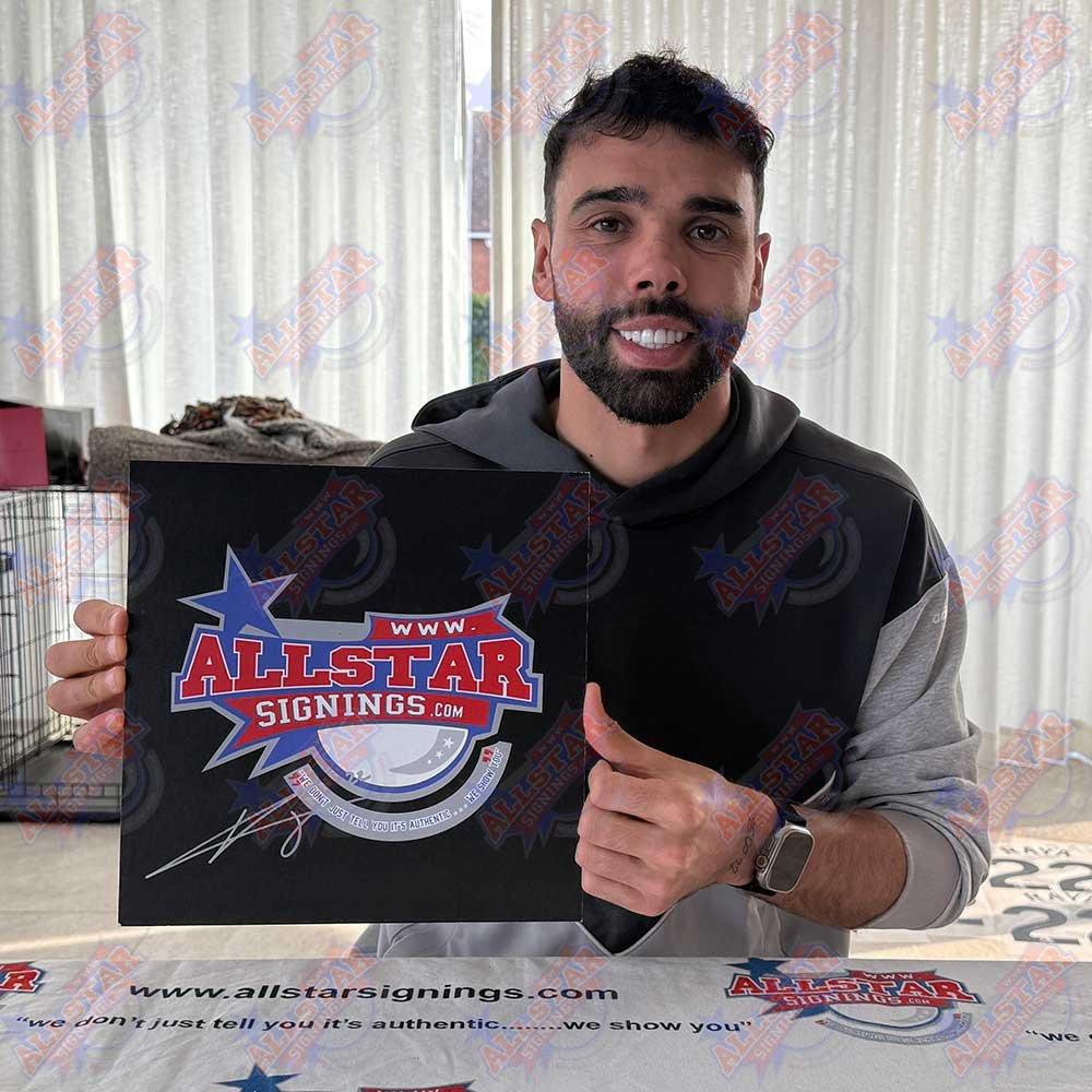 White - AllStarSignings Ltd - David Raya signed Arsenal glove - 2