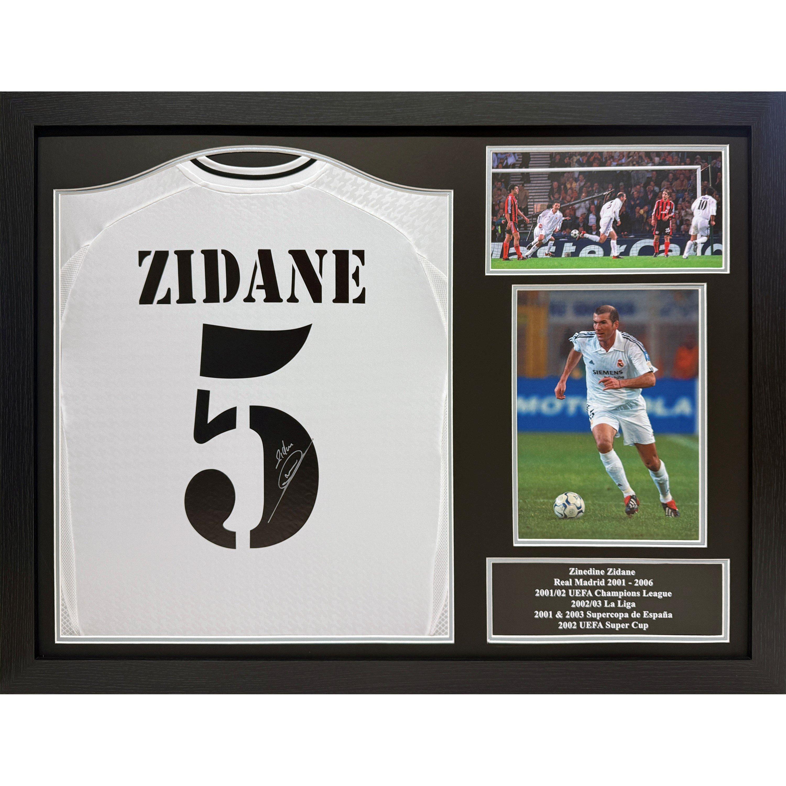 Real Madrid  Zinedine Zidane Signed Shirt - Blue