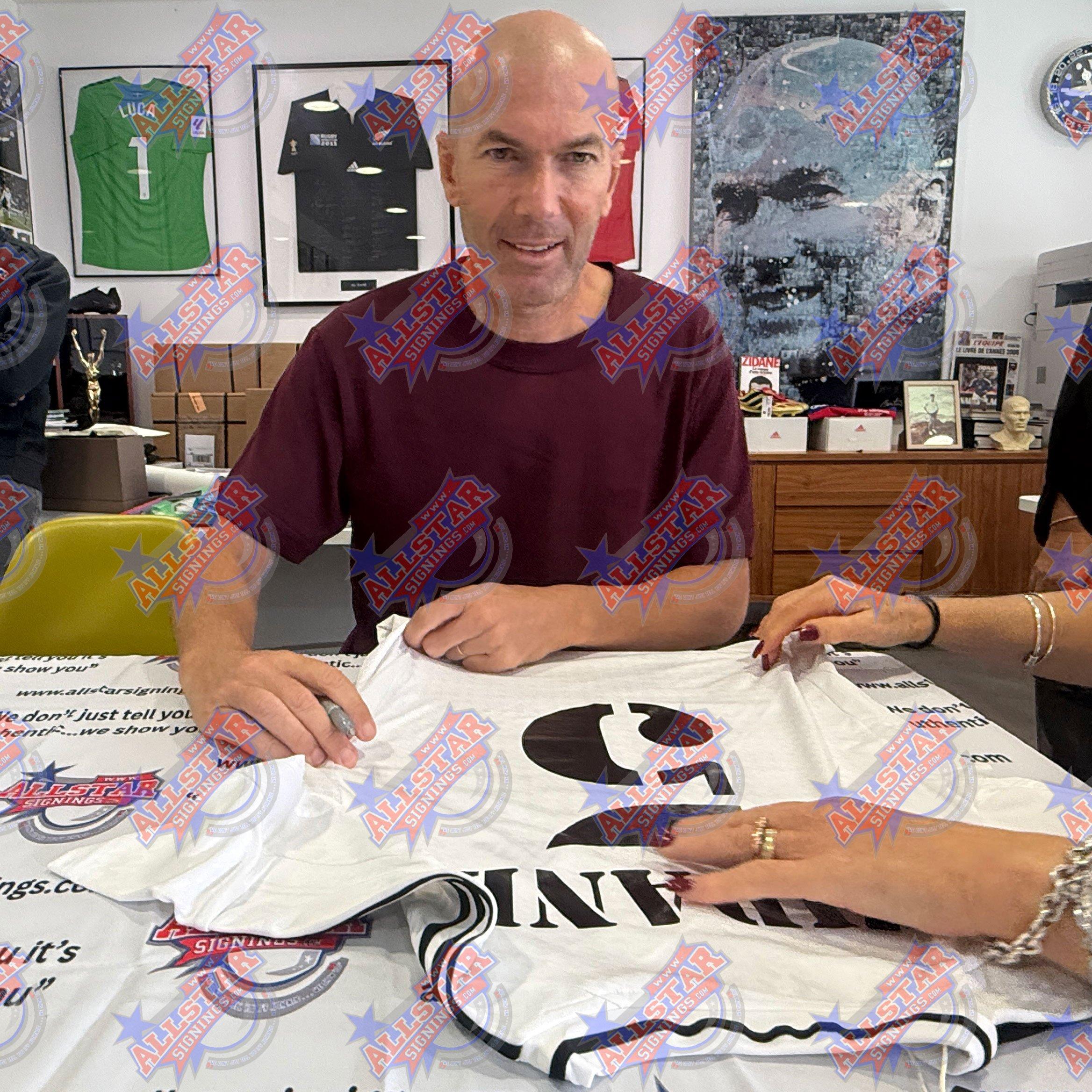 Blue - Real Madrid - Zinedine Zidane Signed Real Madrid Shirt - 2