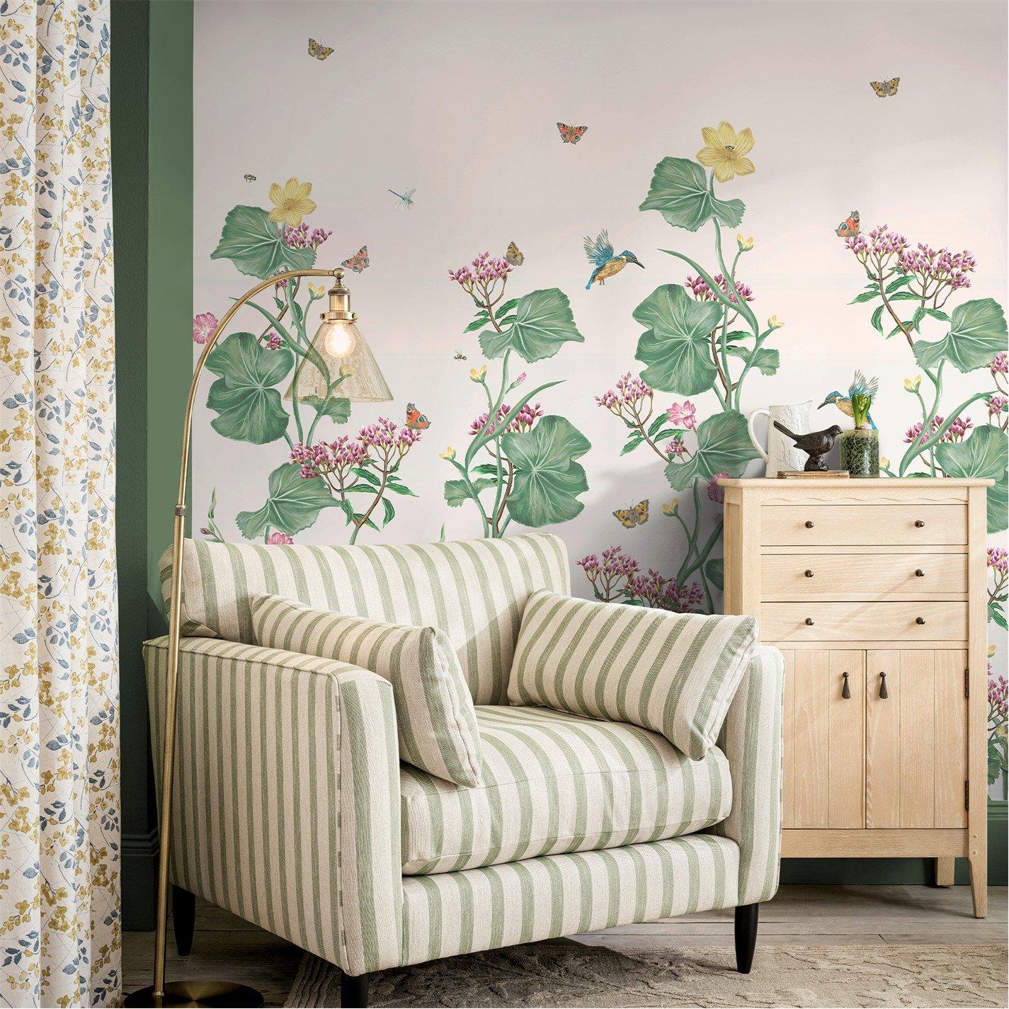 Laura Ashley  Llanelli Green/  Fixed Size Mural - Sage