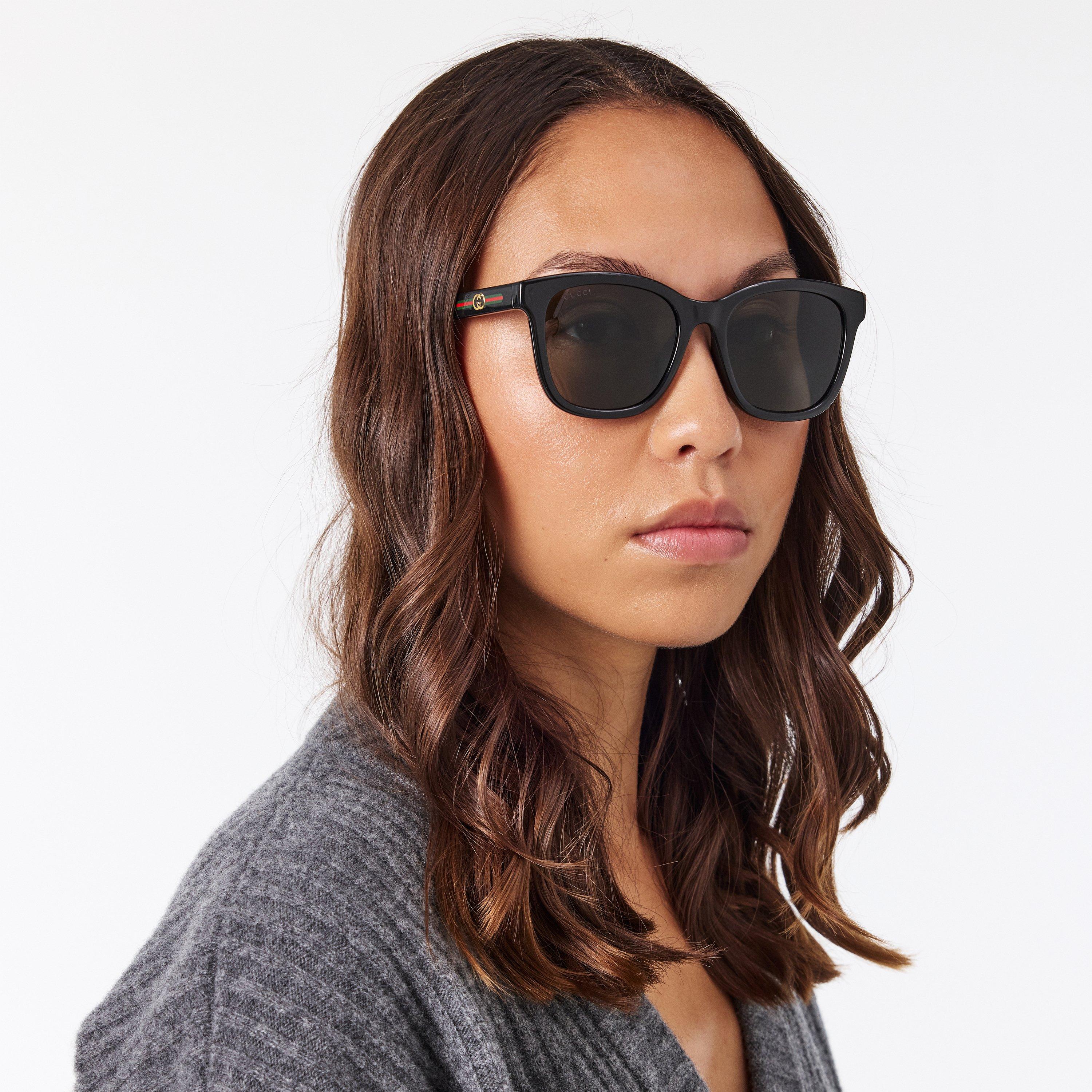 Black/Grey - Gucci - Women's Clubmaster Sunglasses - 3