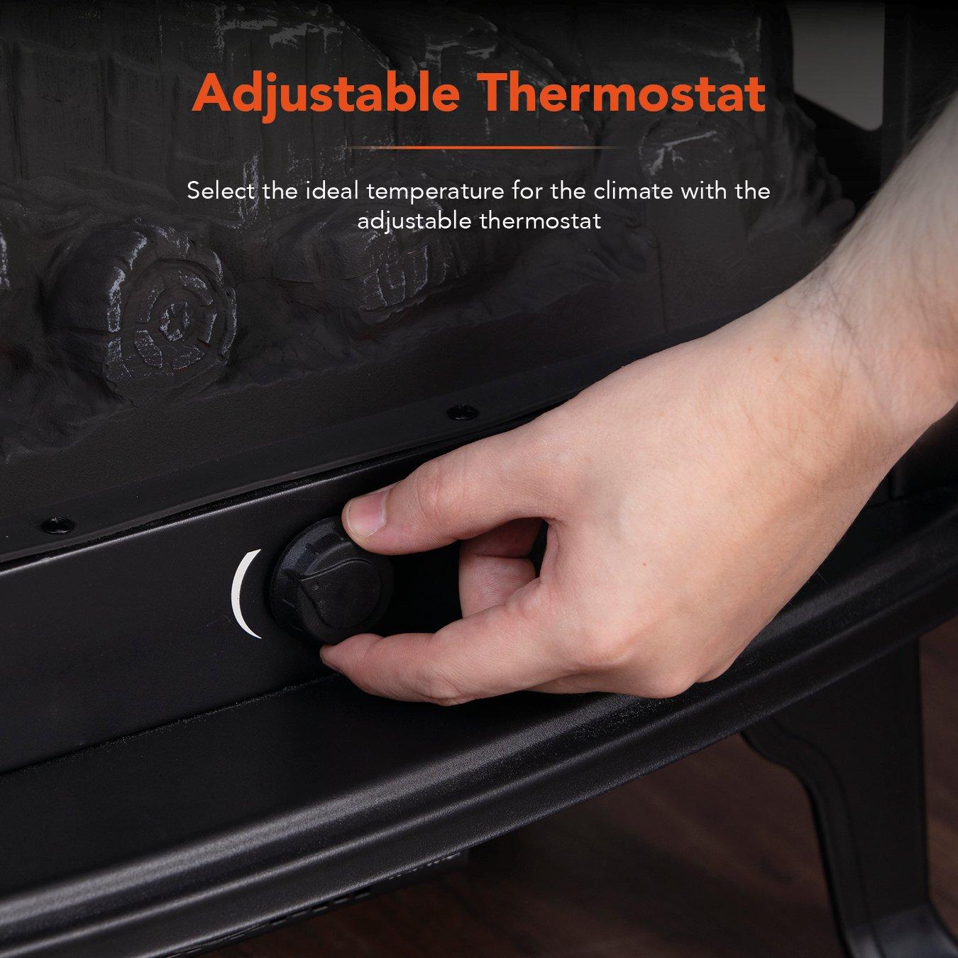 Black - Warmlite - 1.8KW Carlisle Double Door Stove Panoramic - 5