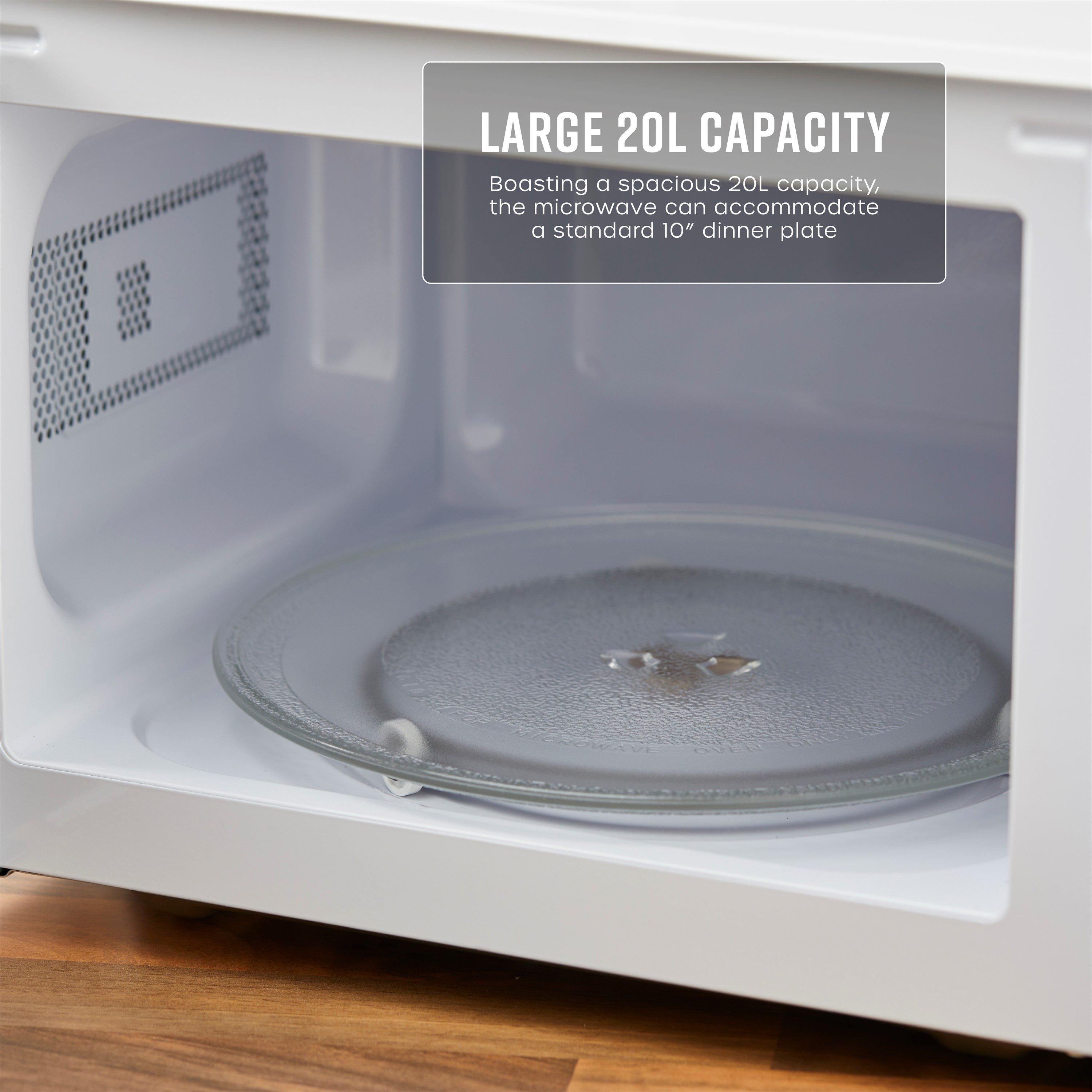 White - Swan - 20L 700W Manual Microwave White - 4