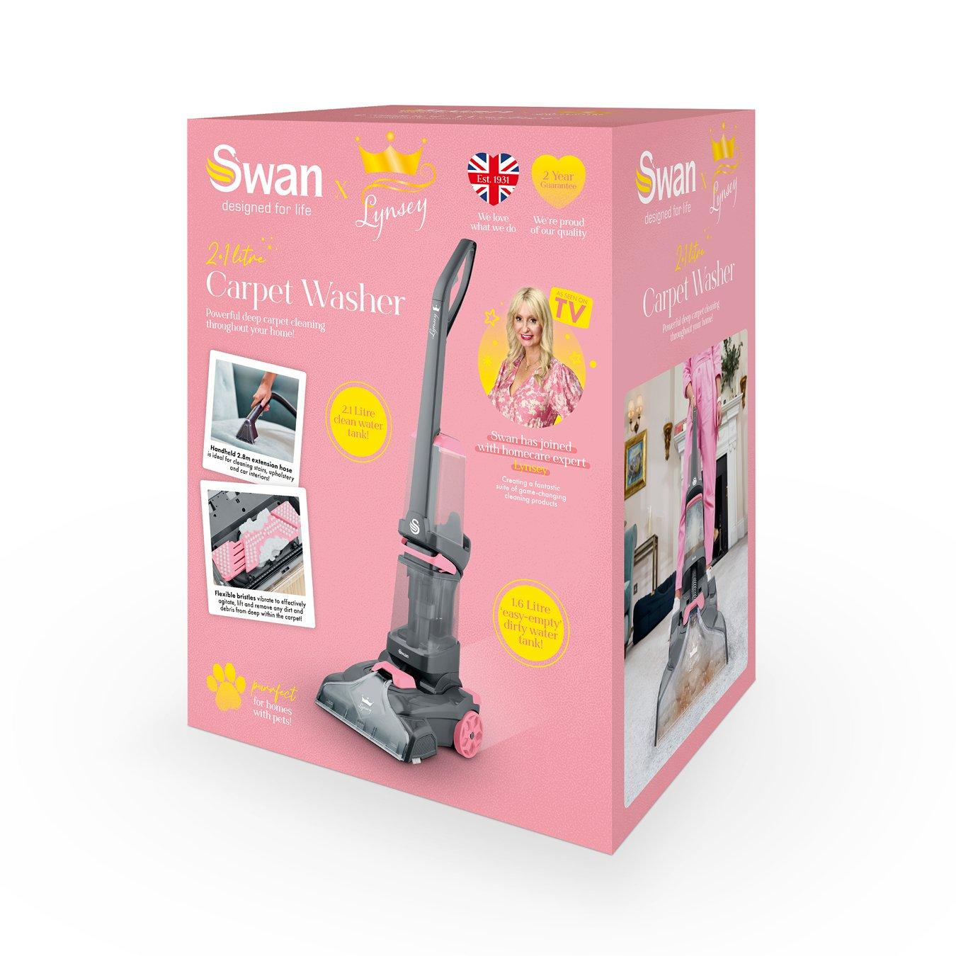 Pink - Swan - Lynsey Queen of Clean Carpet Washer 2.1 Litre - 11