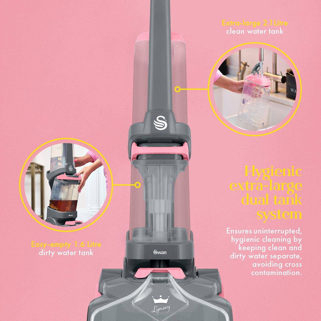 Pink - Swan - Lynsey Queen of Clean Carpet Washer 2.1 Litre - 5