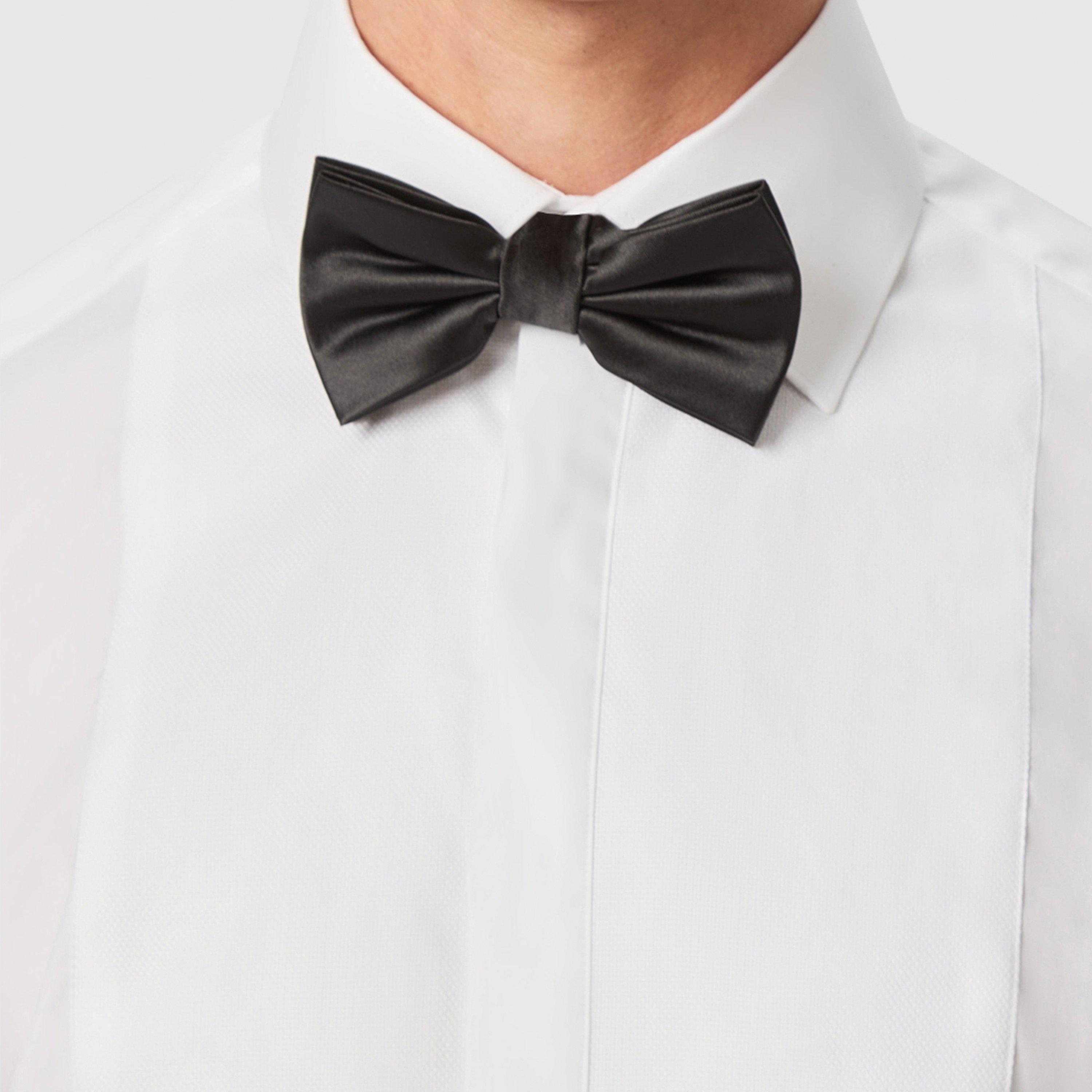 Black - Twisted Tailor - Ellroy Plain Bow Tie - 2