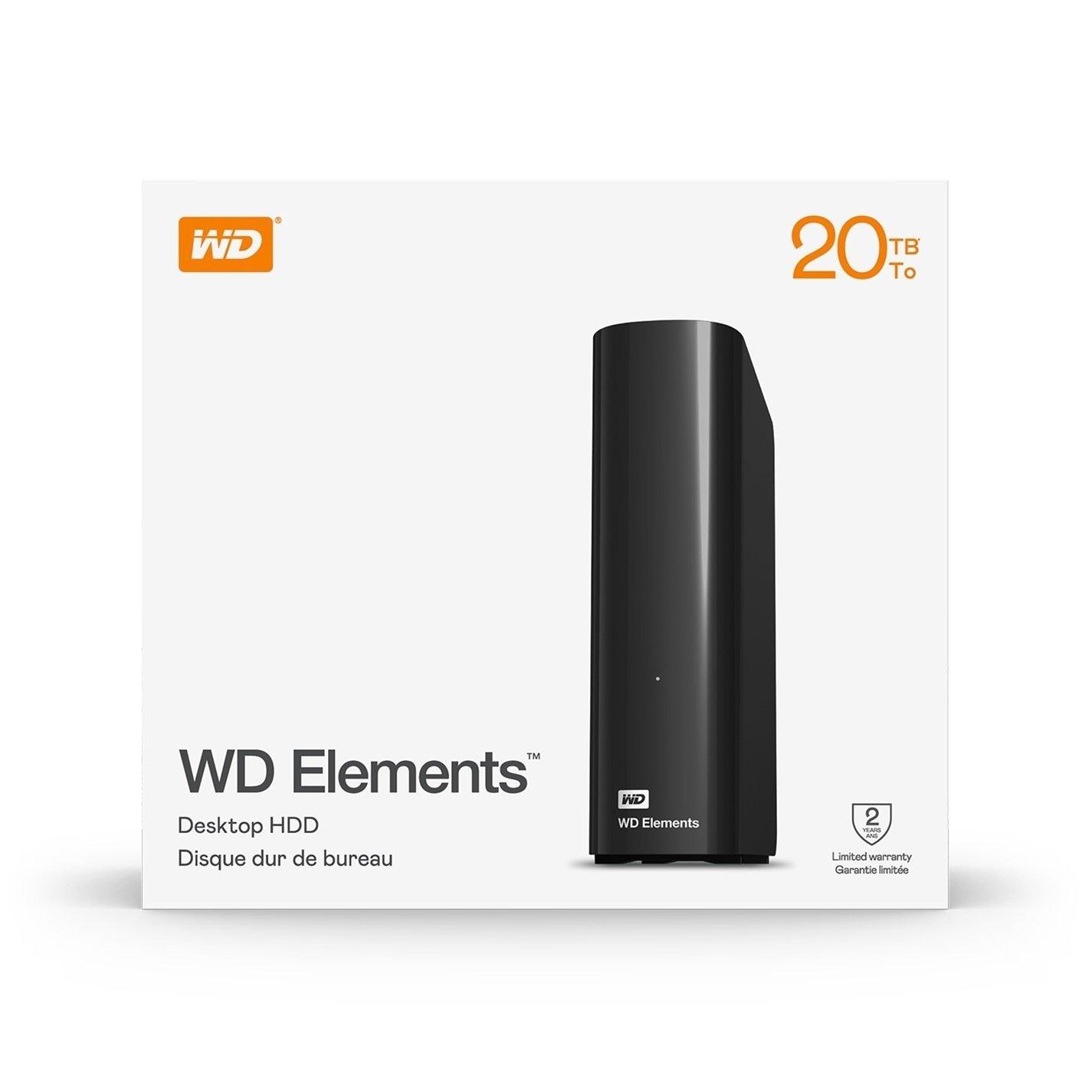 新品未開封WD Elements Desktop HDD 20TB Western Digital | Elements 20TB USB-A Desktop External Hard Drive