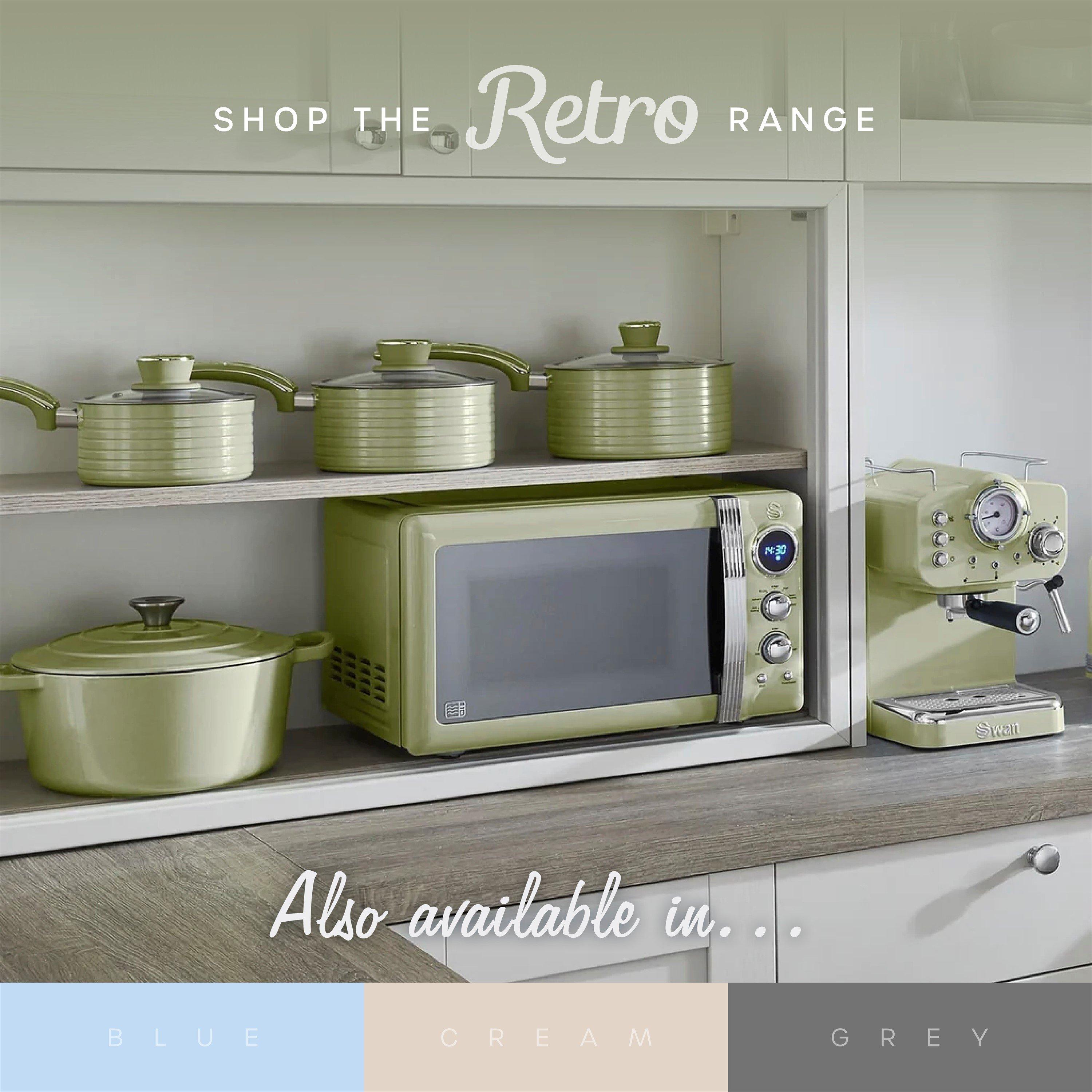 Green - Swan - Retro 8L Dual Basket Air Fryer - 9