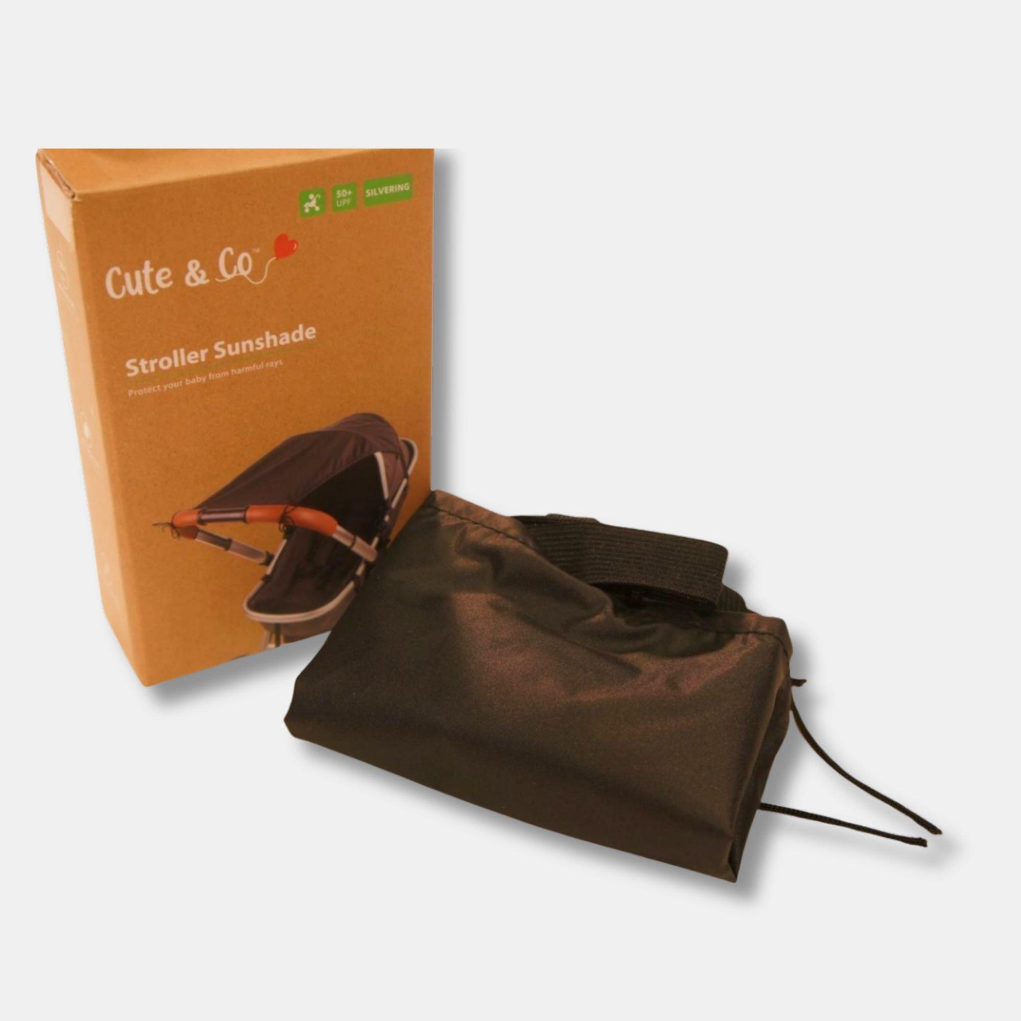 Noir - Cute and Co - & Co Baby Stroller/ Pram Sun Shade and Rain Cover - 3