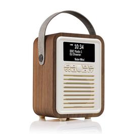 View Quest Retro Mini DAB Radio Walnut