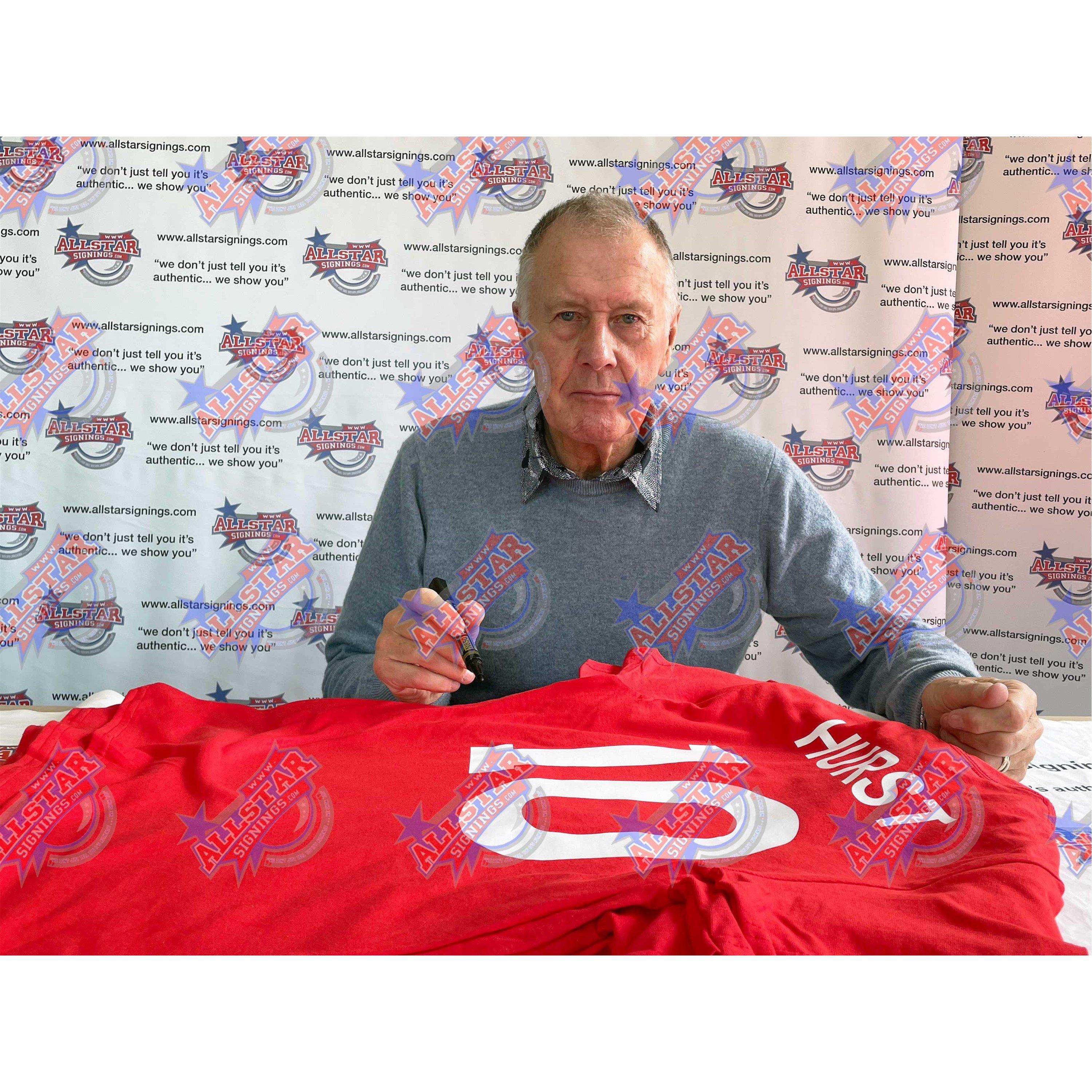 Red - AllStarSignings Ltd - Geoff Hurst signed England shirt No 10 - 2