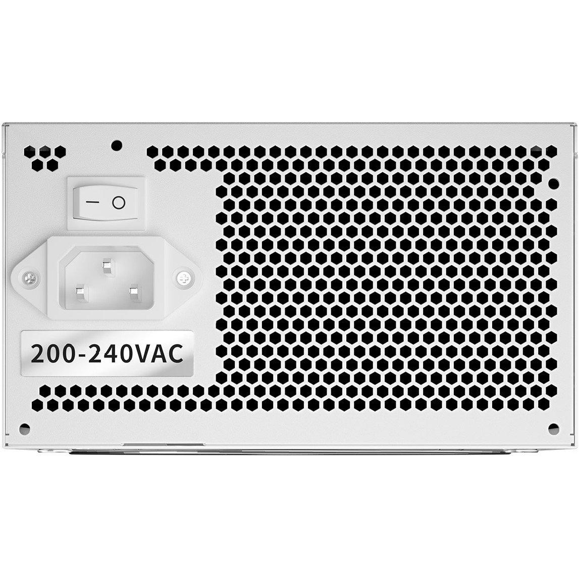 White - CiT - FX Pro White ATX 3.1 PCIe 5.1 750W 80 Plus Bronze Power Supply - 3