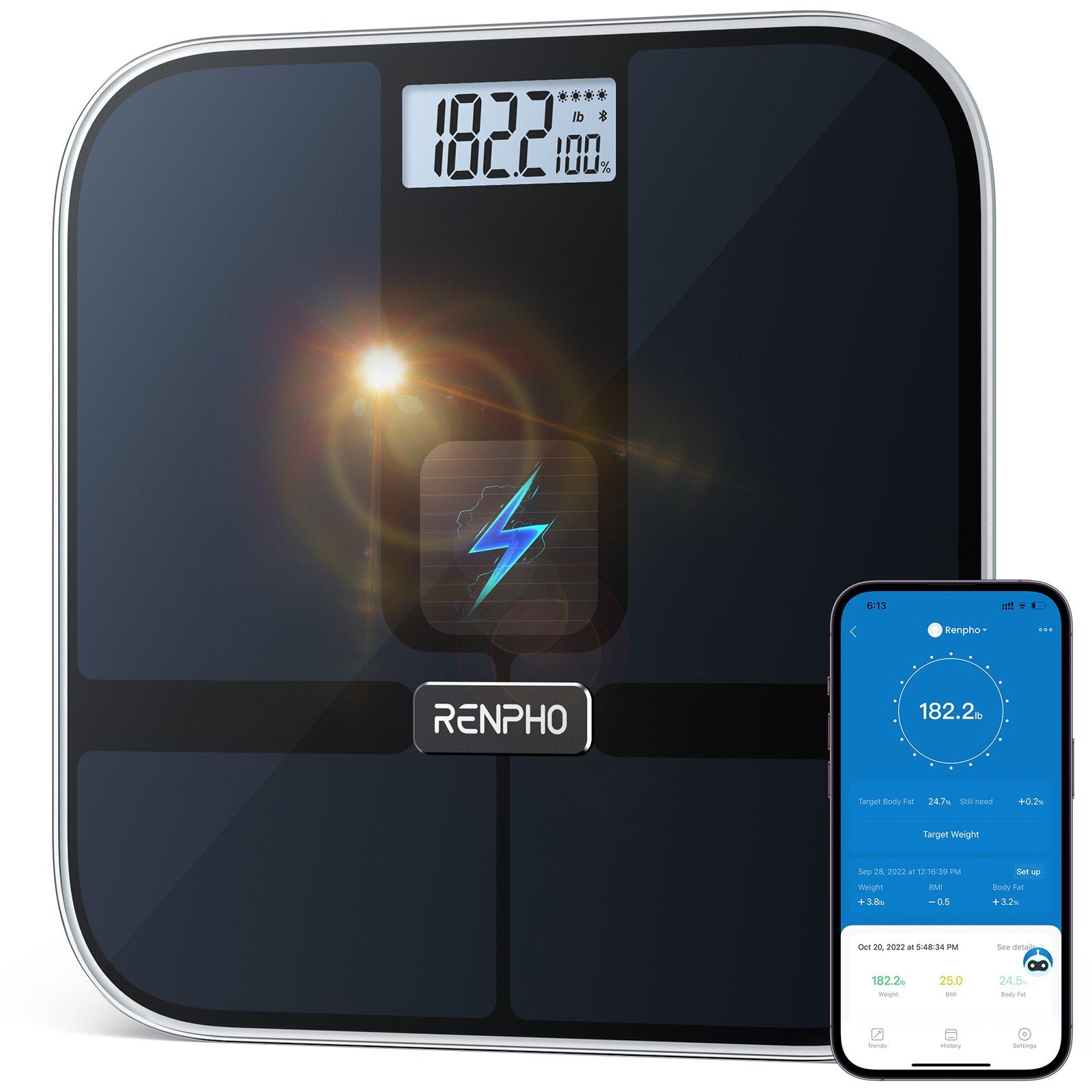 Black - Renpho - Renpho Solar Body Scales - 12