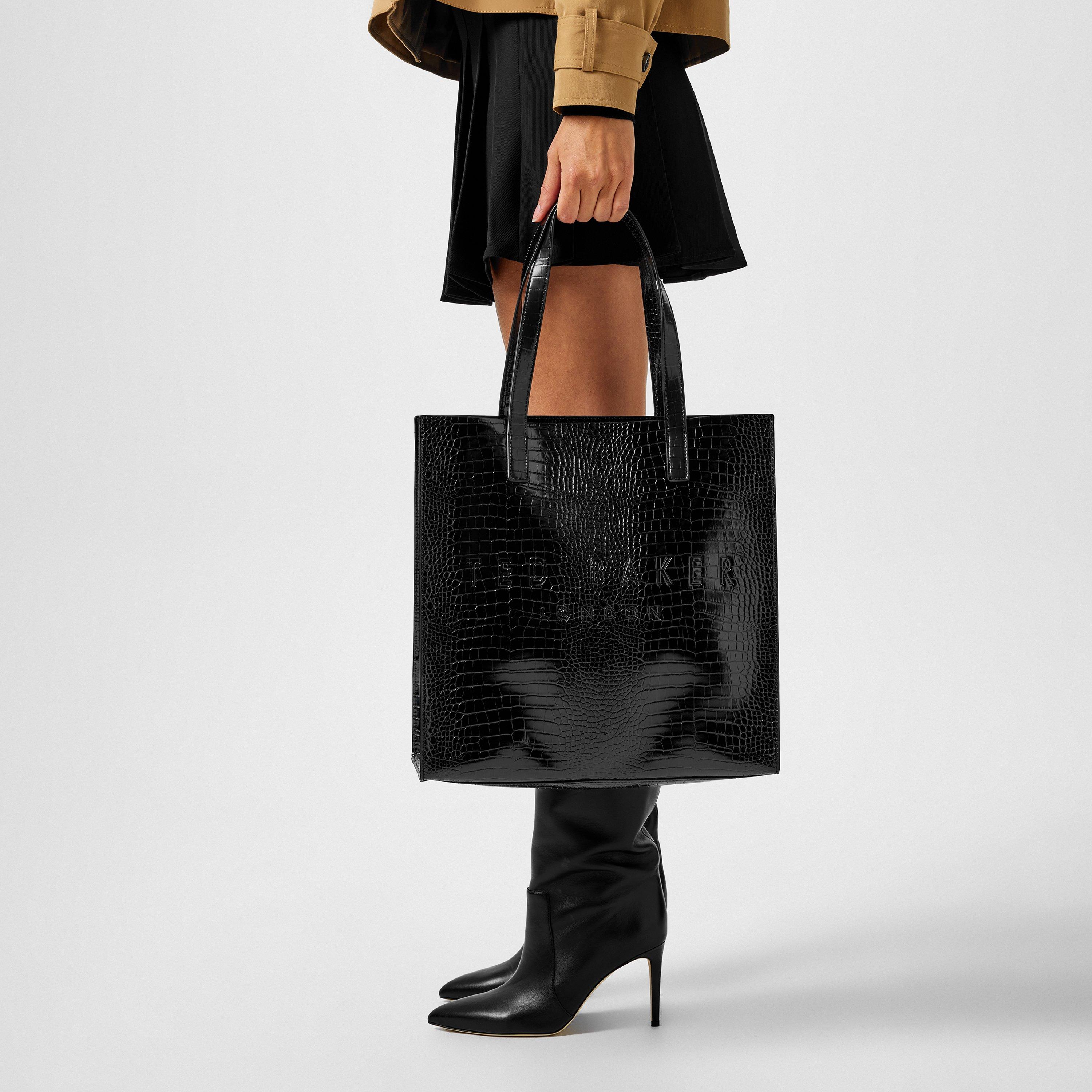 black - Ted Baker - Women's Crocodile-Embossed Tote Bag - 2