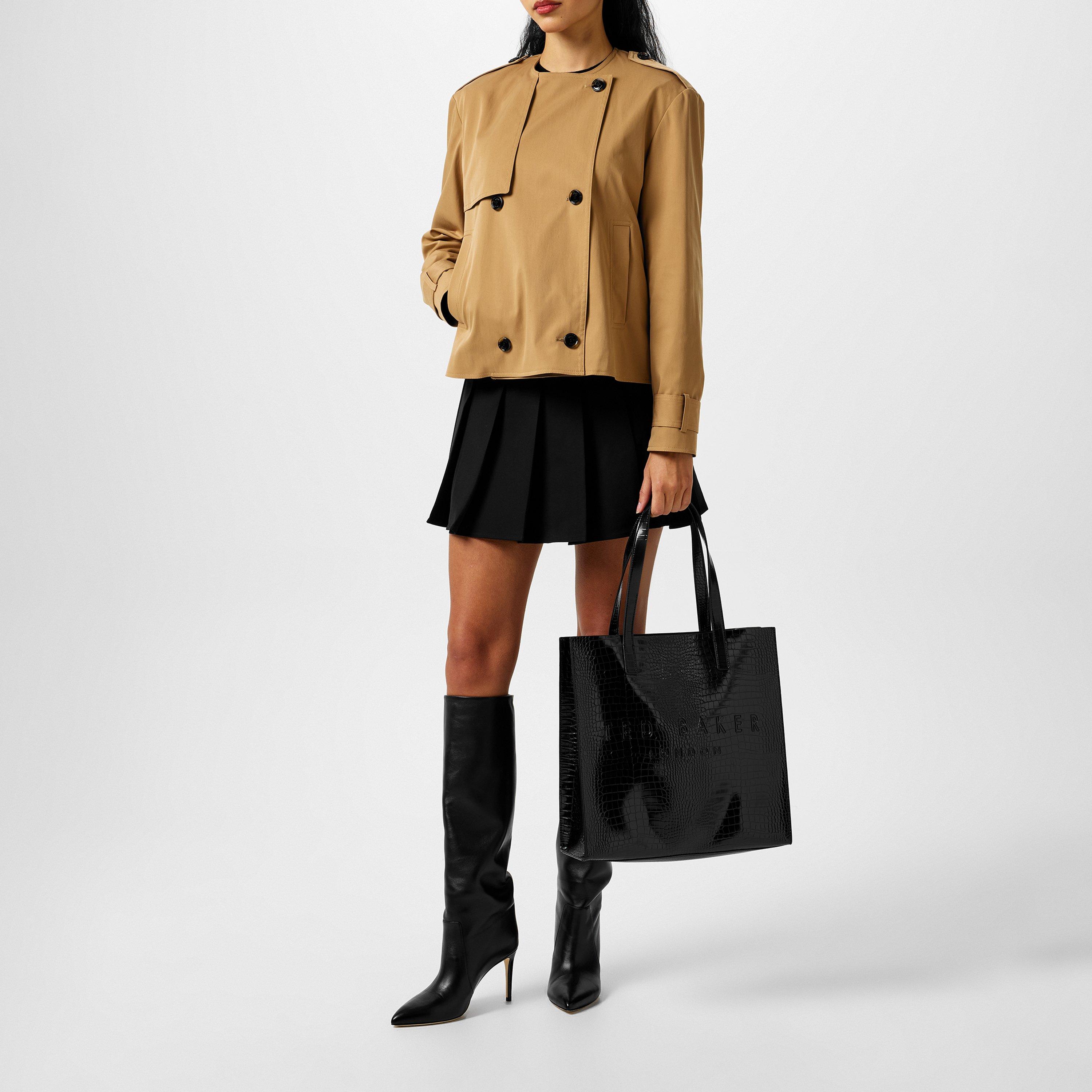 black - Ted Baker - Women's Crocodile-Embossed Tote Bag - 5