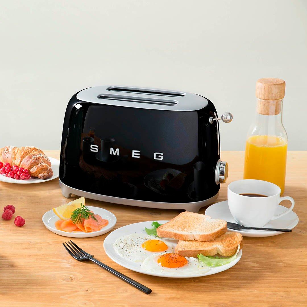 Black - Smeg - 2 Slice Toaster Black - 5