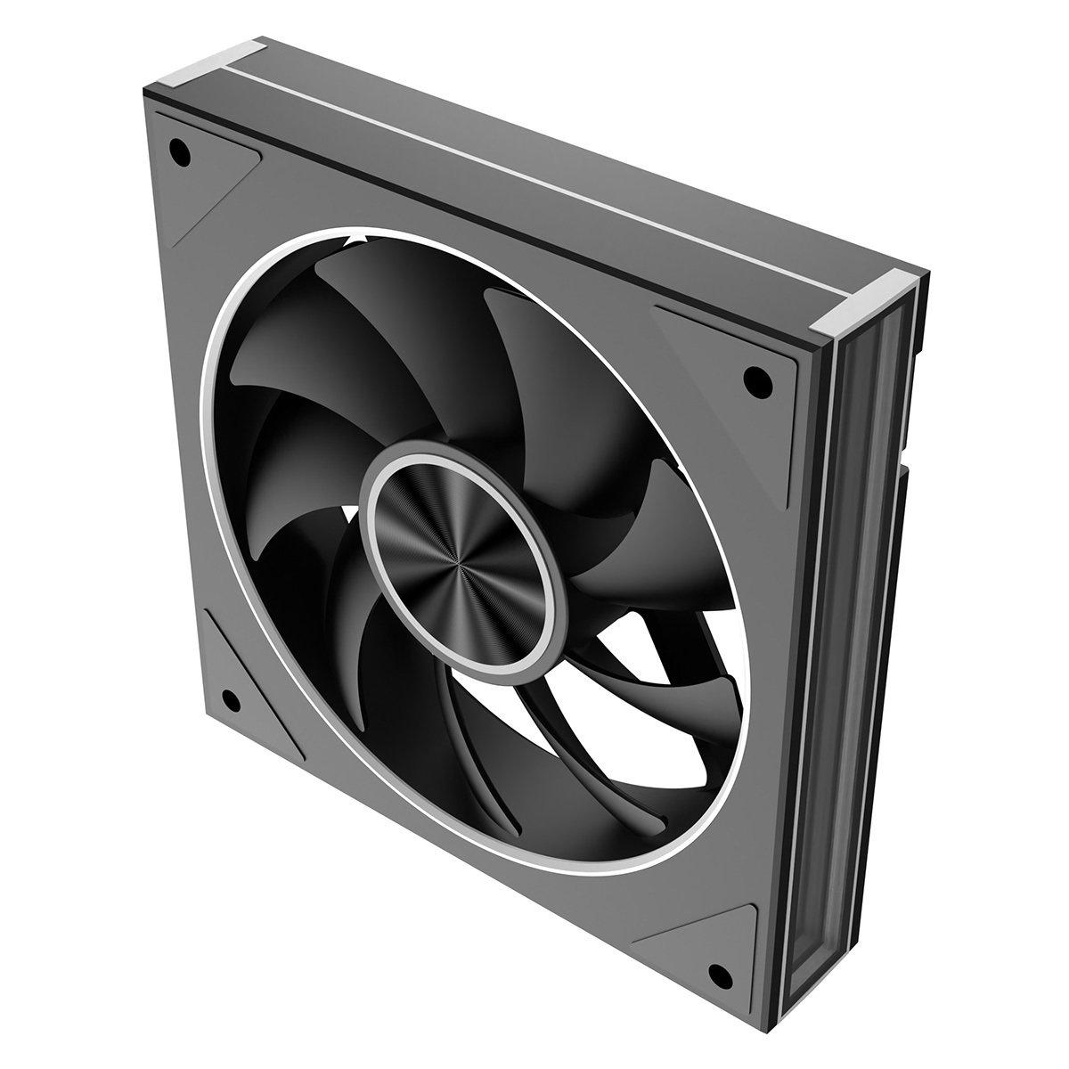 Black - CiT - Saturn 120mm ARGB Black 4pin PWM PC Cooling Infinity Fan - 3