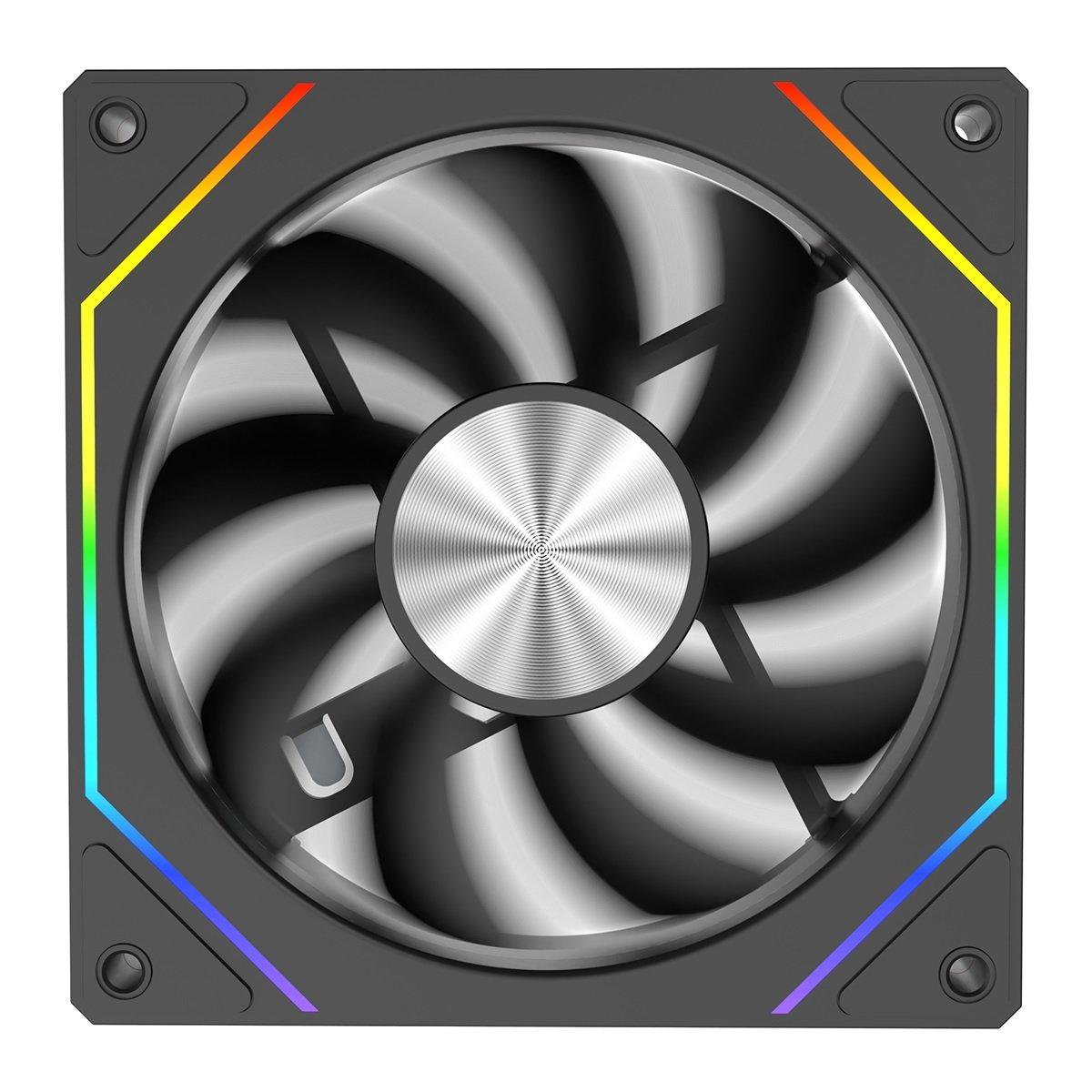 RGB Black - CiT - Eclipse 120mm Two-Sided Infinity ARGB Black 4pin PWM PC Cooling Fan - 2