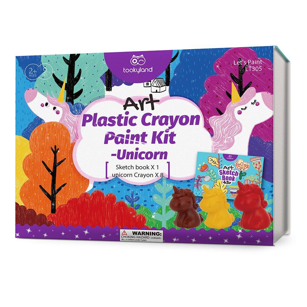 Unicorn - Tooky Toy - Tookyland Plastic Crayon Paint Kit - 1