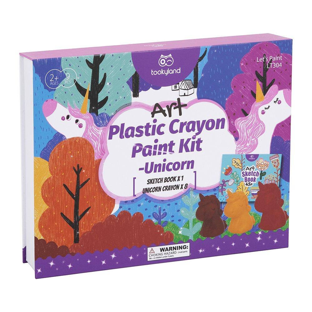 Unicorn - Tooky Toy - Tookyland Plastic Crayon Paint Kit - 2