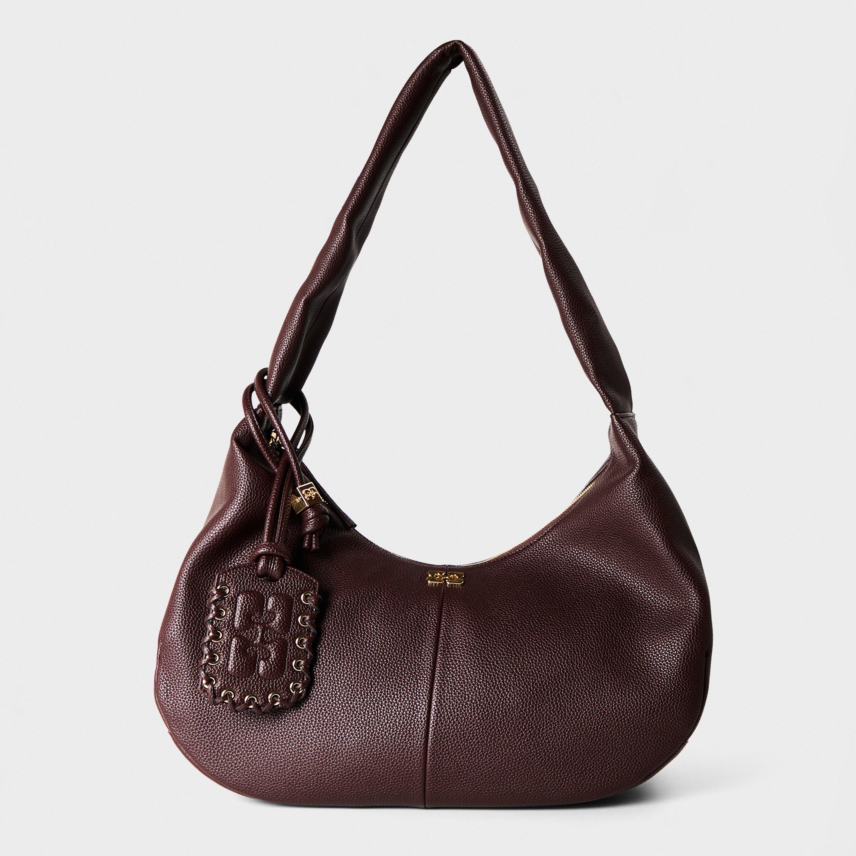 Ganni Women's Hobo Medium Crossbody Bag - Chicory Coffee
