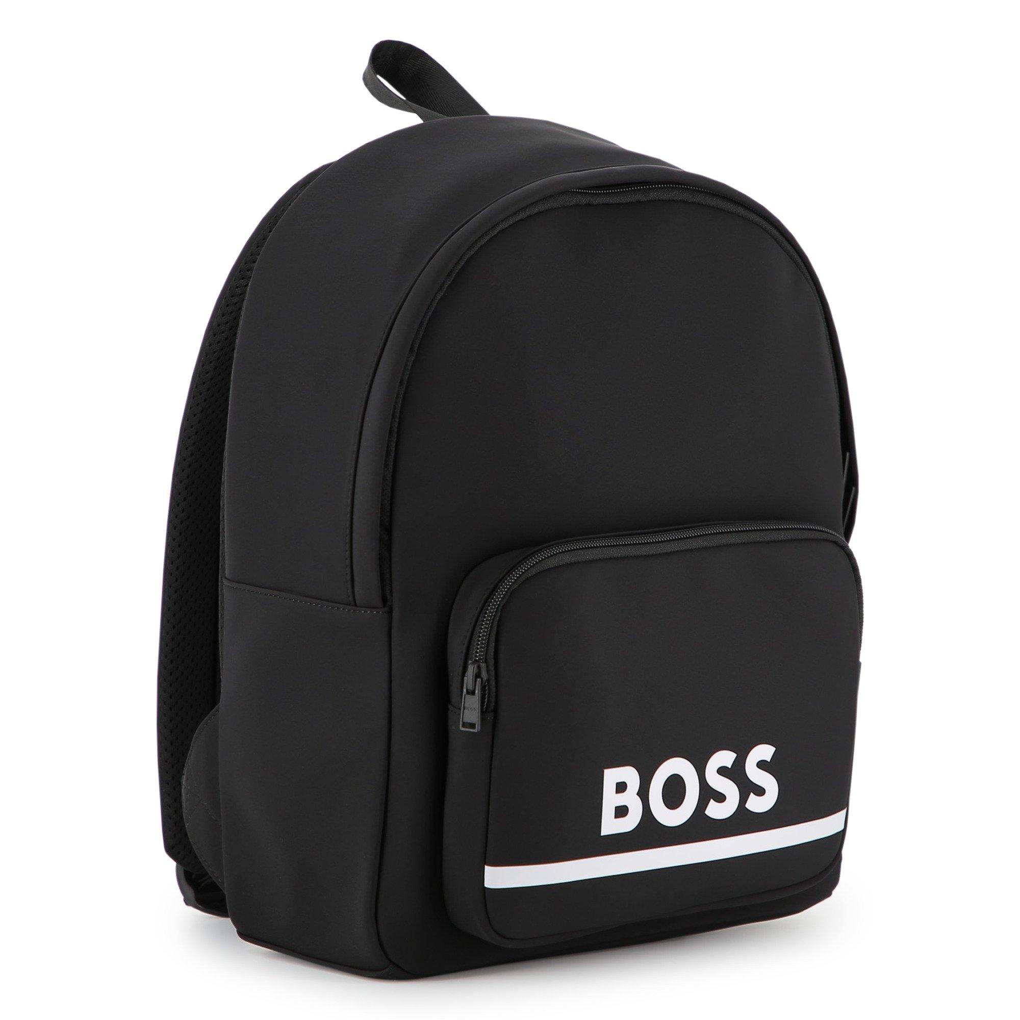 Black/White - Boss - Logo Backpack - 2