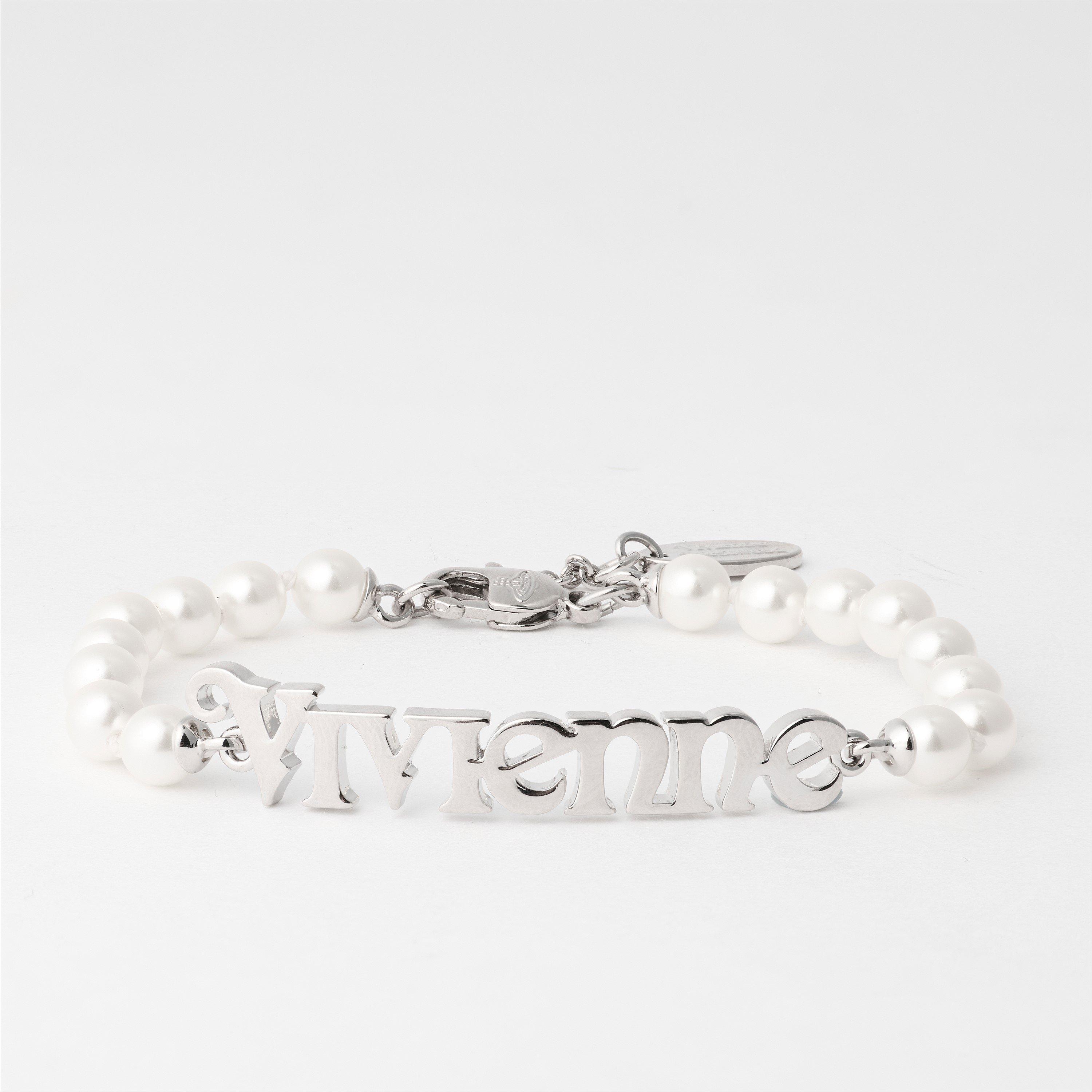 Vivienne Westwood Amelia Pearl Bracelet - Platinum/Cream