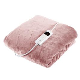 Carmen Fleece Electric Over Blanket 160 x 130cm Dusty Pin