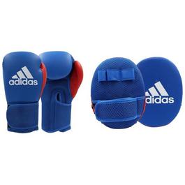 adidas Boxing Gloves 6oz and Focus Mitt Set Juniors