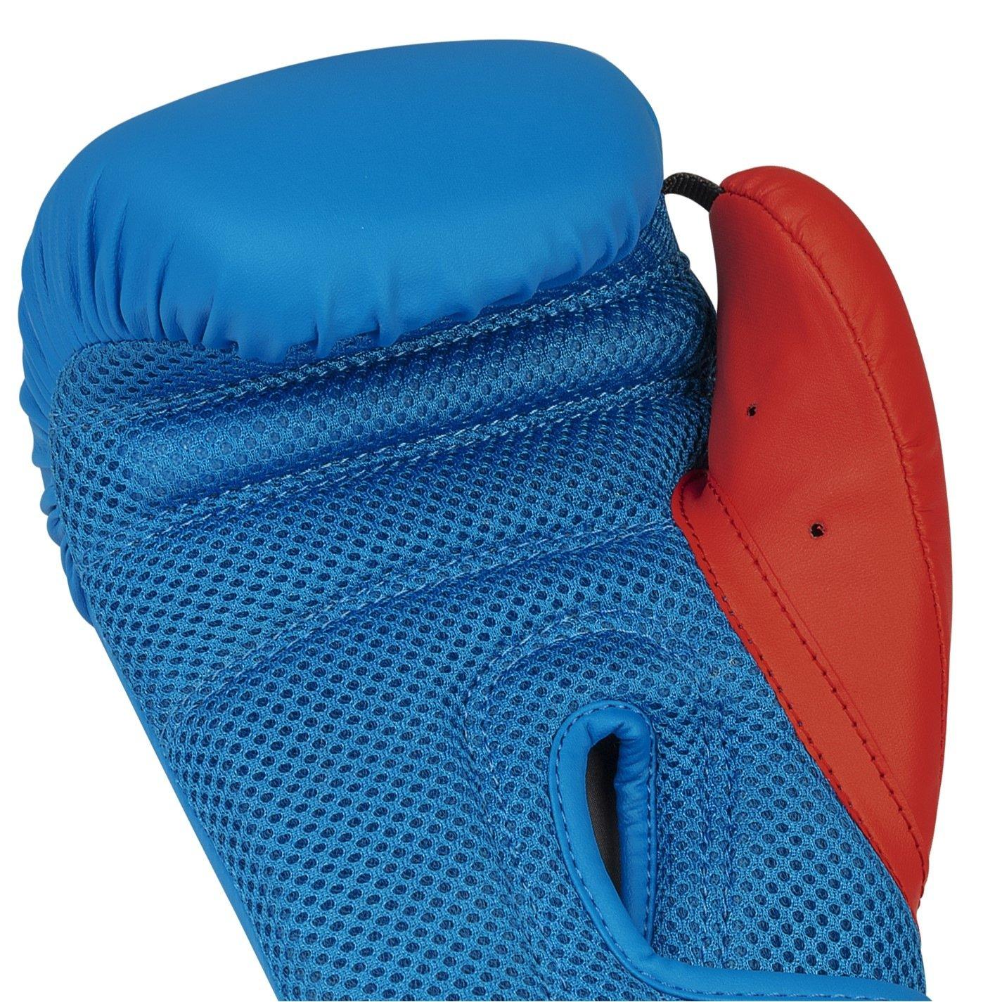 Blue/Red - adidas - Boxing Gloves 6oz and Focus Mitt Set Juniors - 5