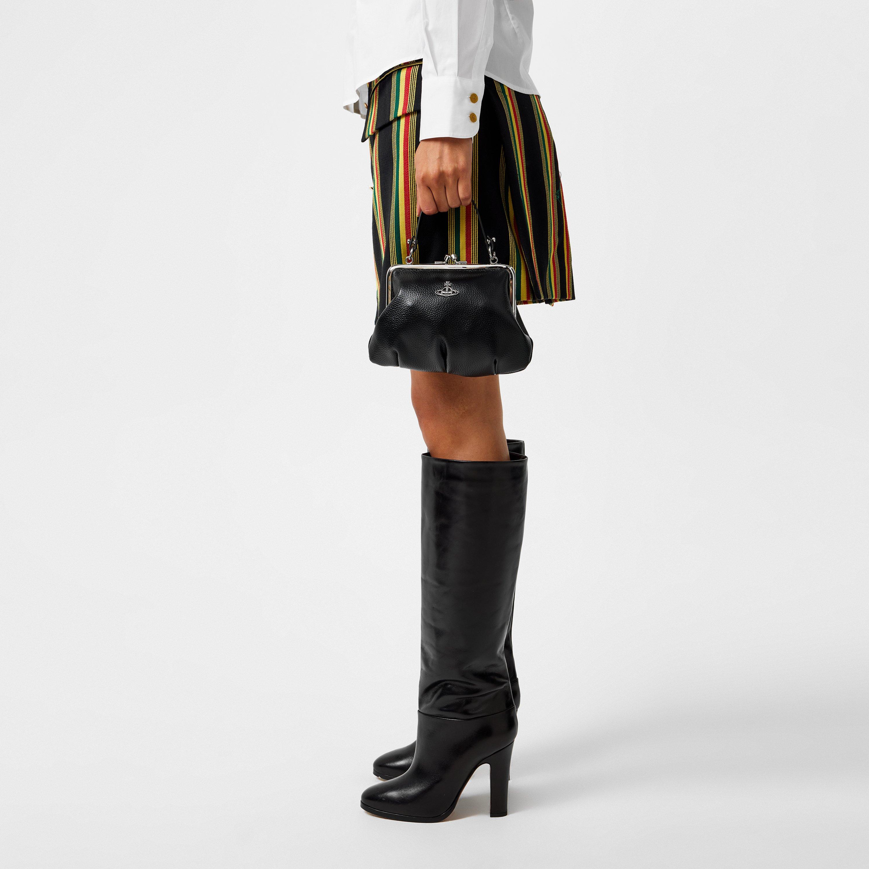 Black - Vivienne Westwood - Women's Textured Johanna Frame Purse - 2