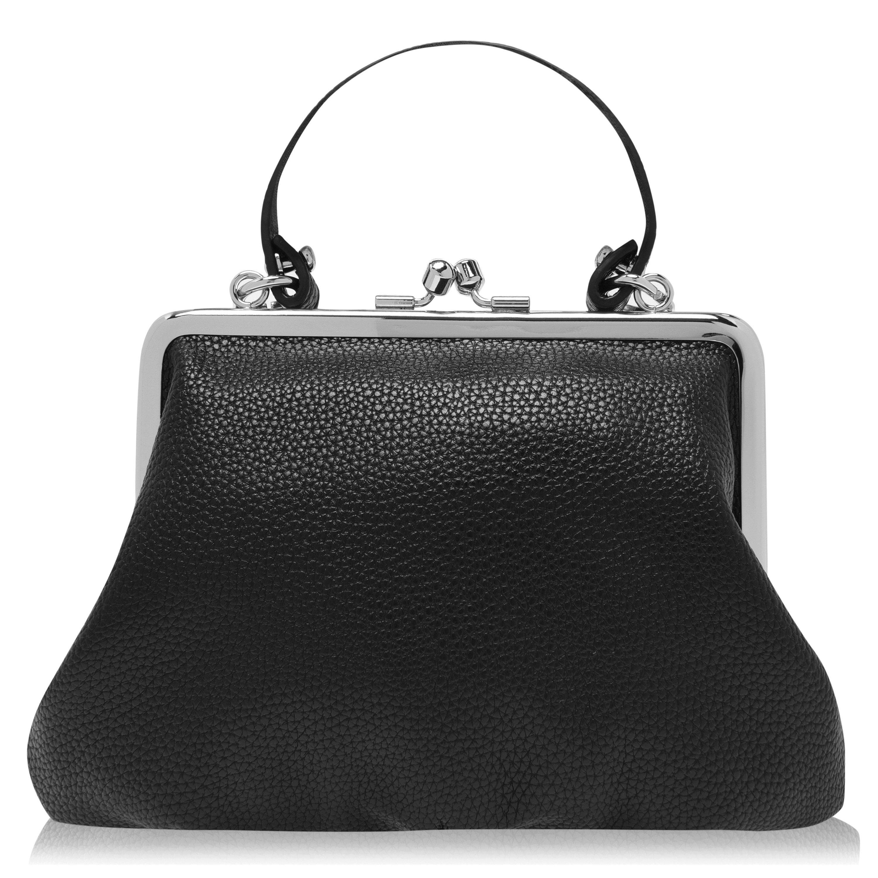 Black - Vivienne Westwood - Women's Textured Johanna Frame Purse - 6