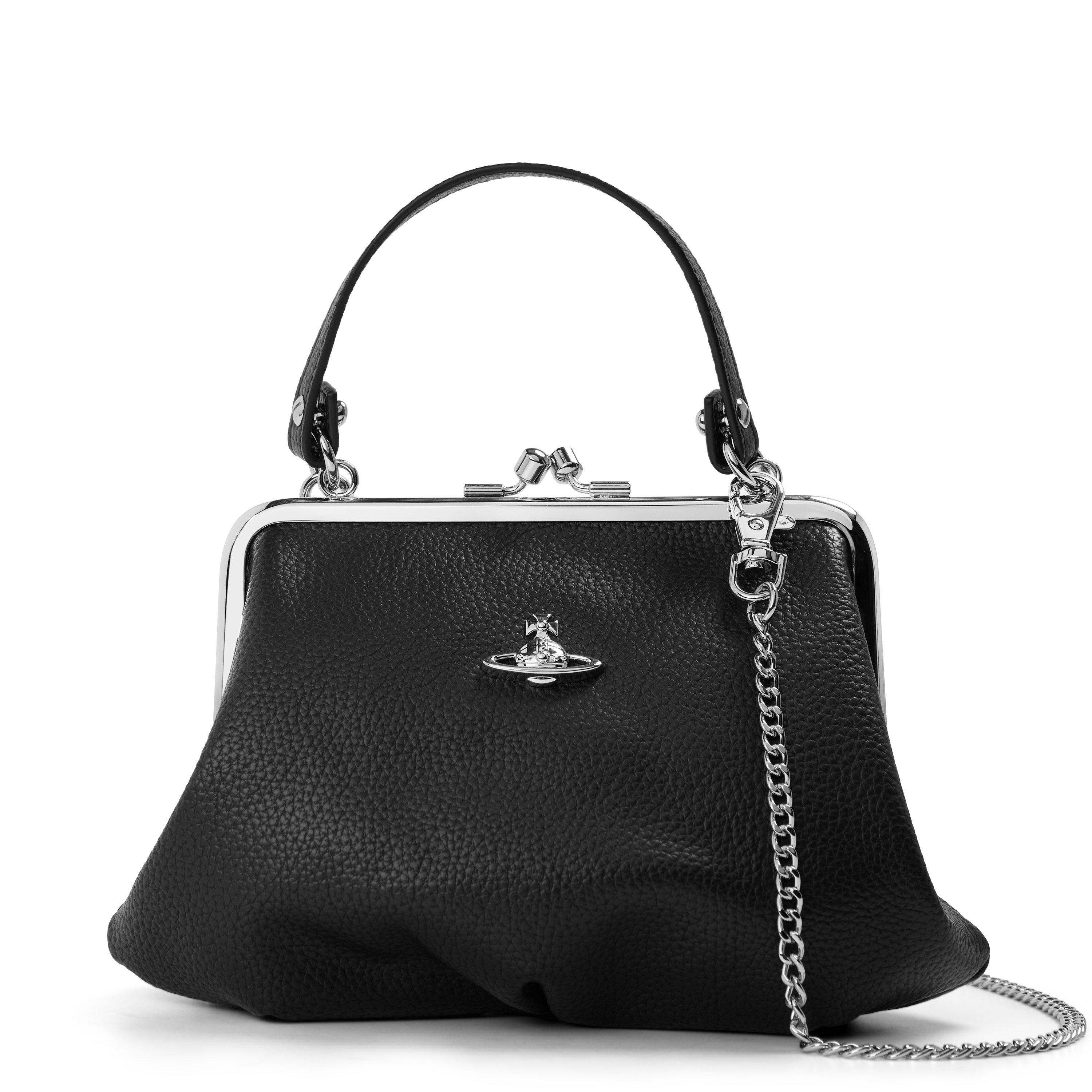 Vivienne Westwood Women's Textured Johanna Frame Purse - Black