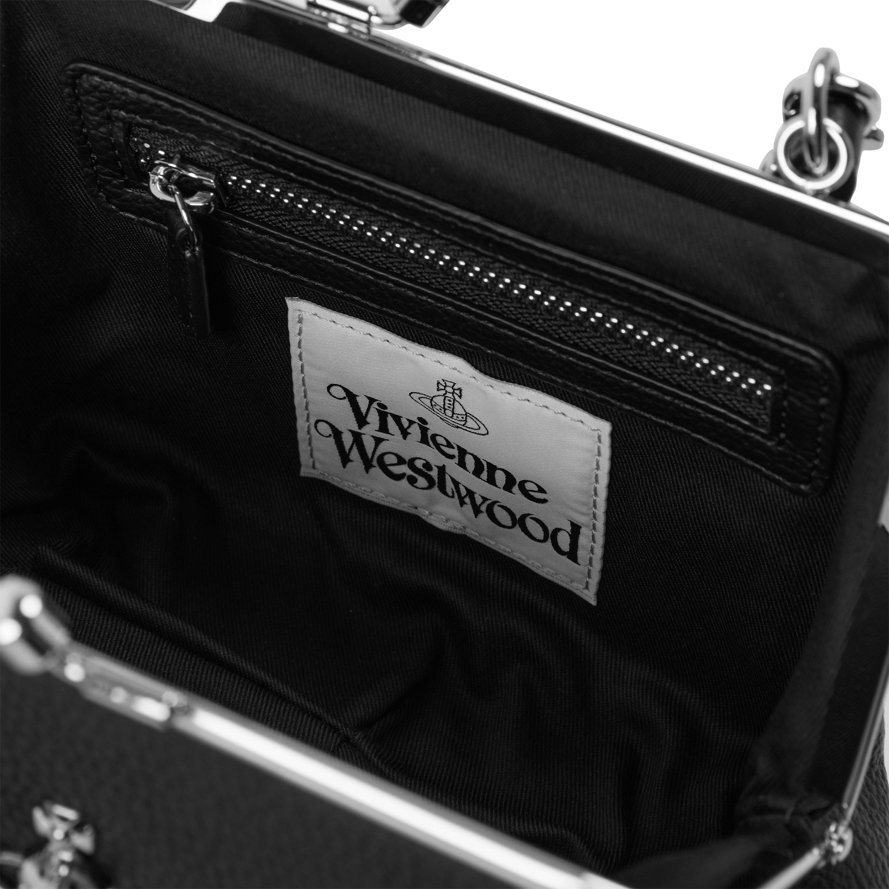 Black - Vivienne Westwood - Women's Textured Johanna Frame Purse - 4