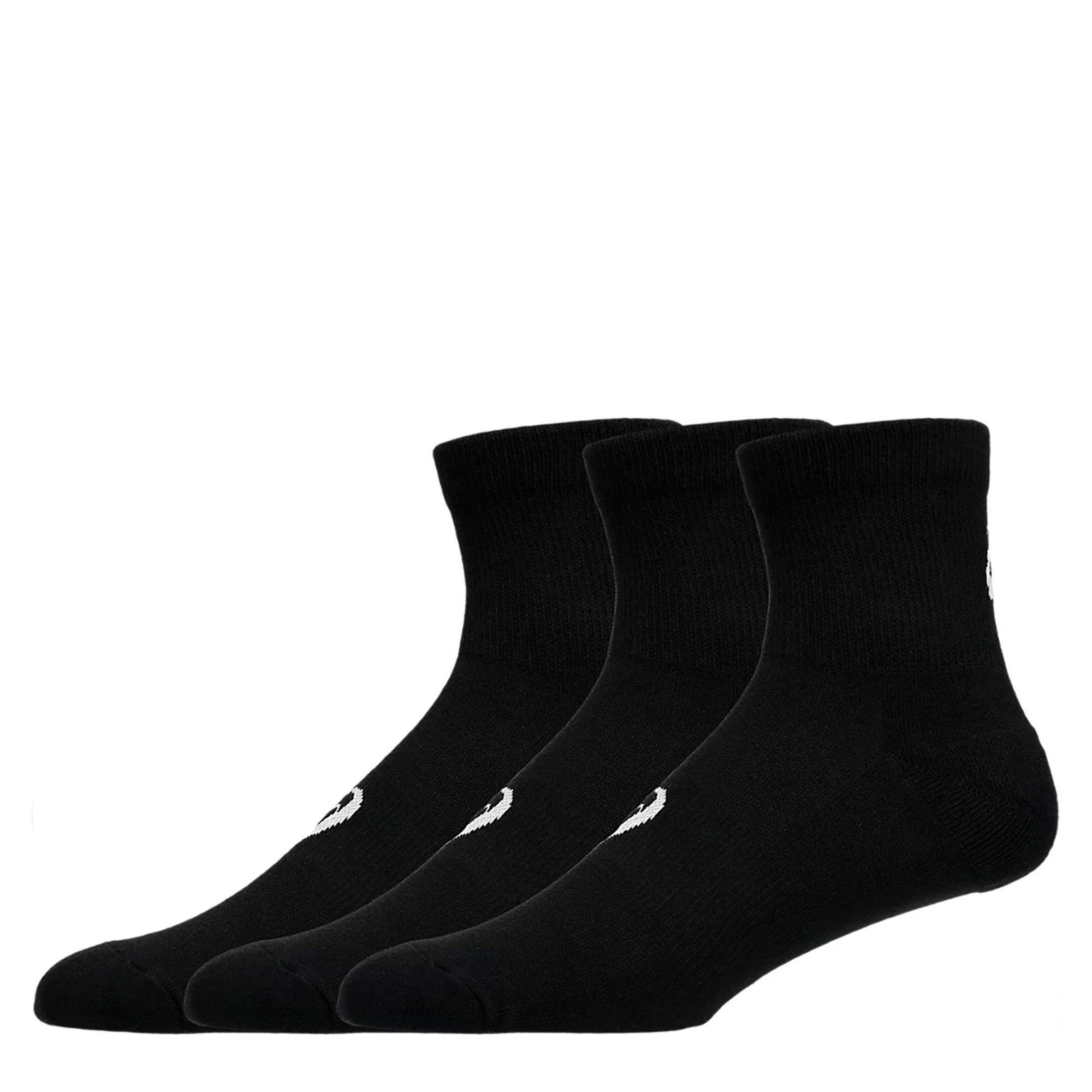 Perf. Black - Asics - Quarter Length Socks 3 Pack Mens - 2
