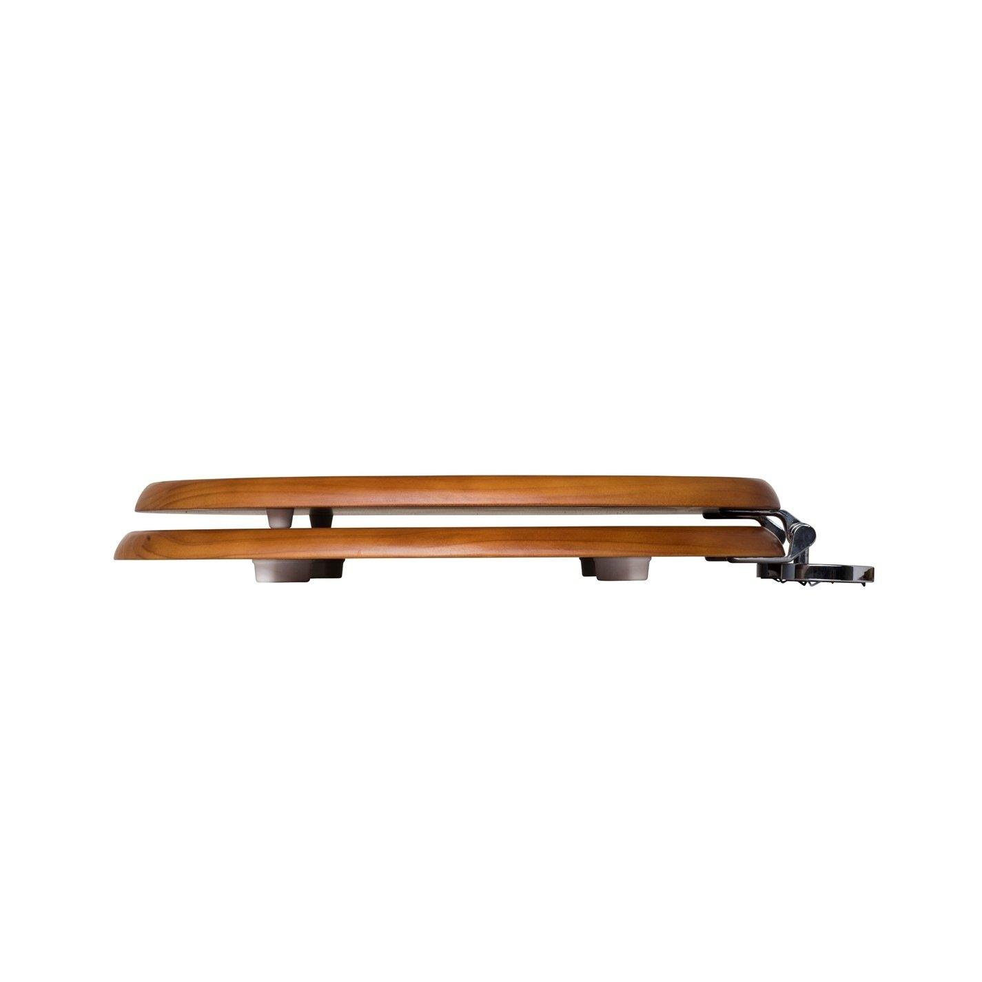 Antique Pine - Croydex - Davos Flexi-Fix Toilet Seat - 7