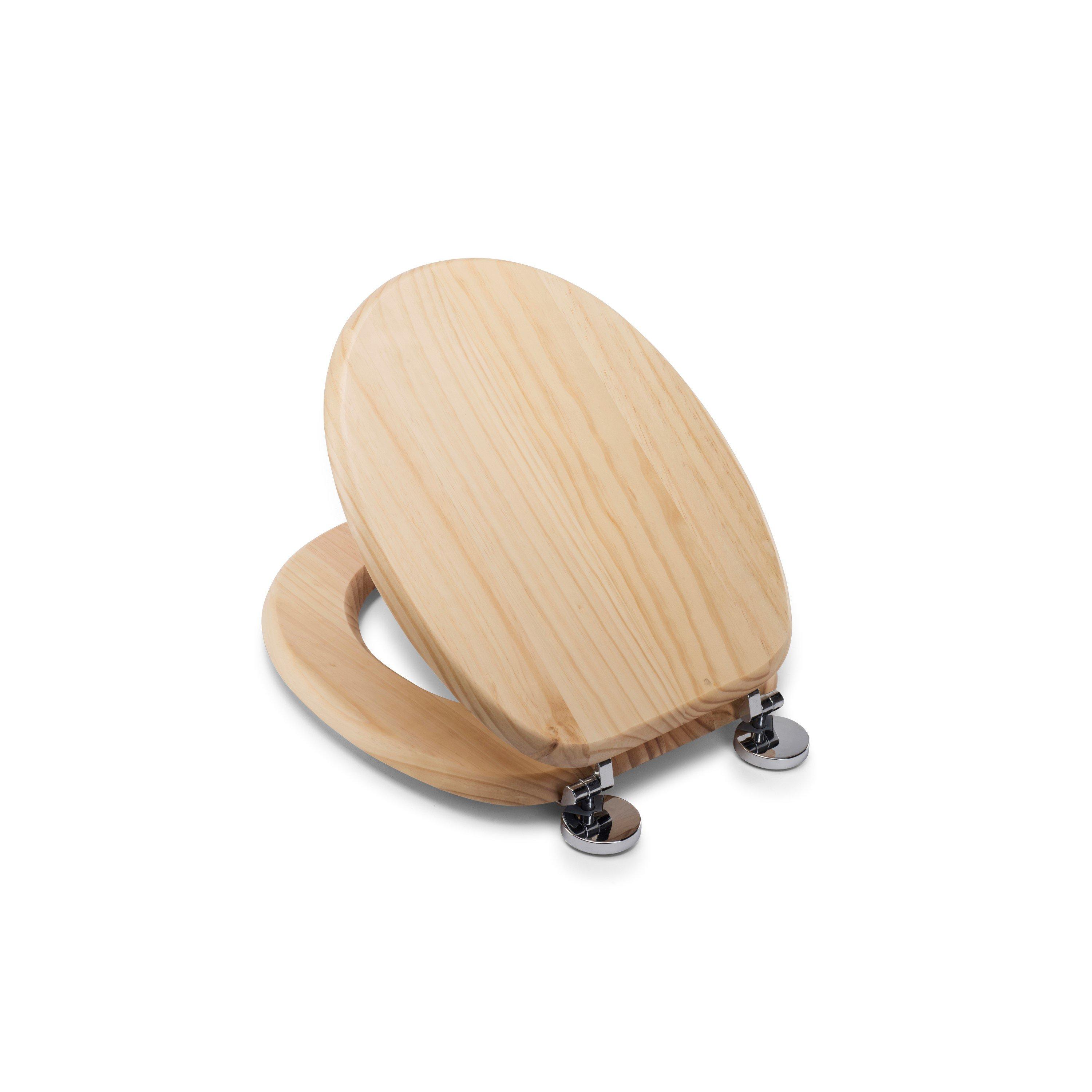 Blonded Pine - Croydex - Davos Flexi-Fix Toilet Seat - 2