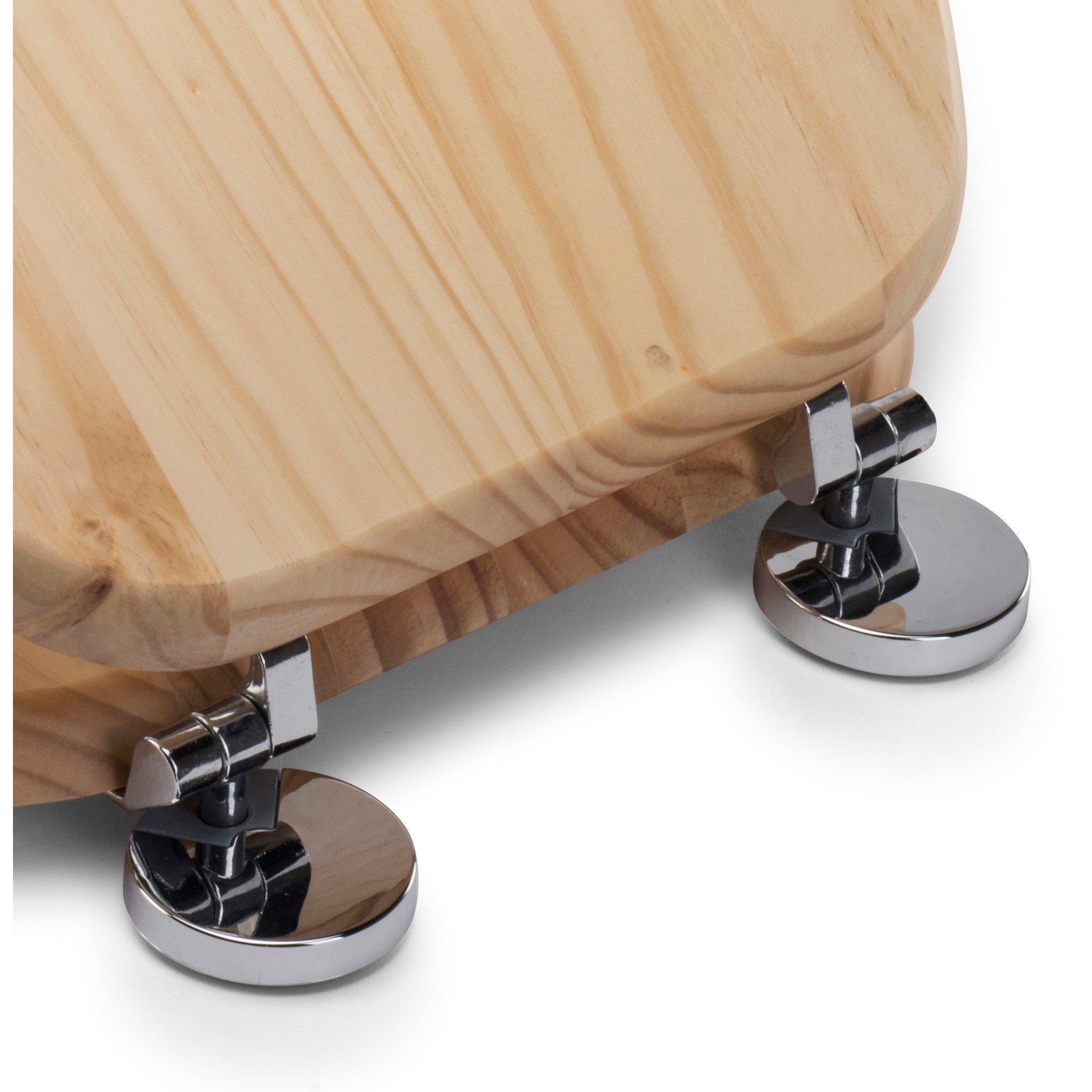 Blonded Pine - Croydex - Davos Flexi-Fix Toilet Seat - 5